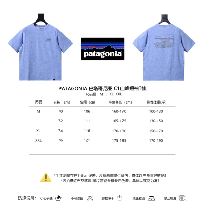 Patagonia C1 Mountain Short Blue Sleeve T-Shirt 01
