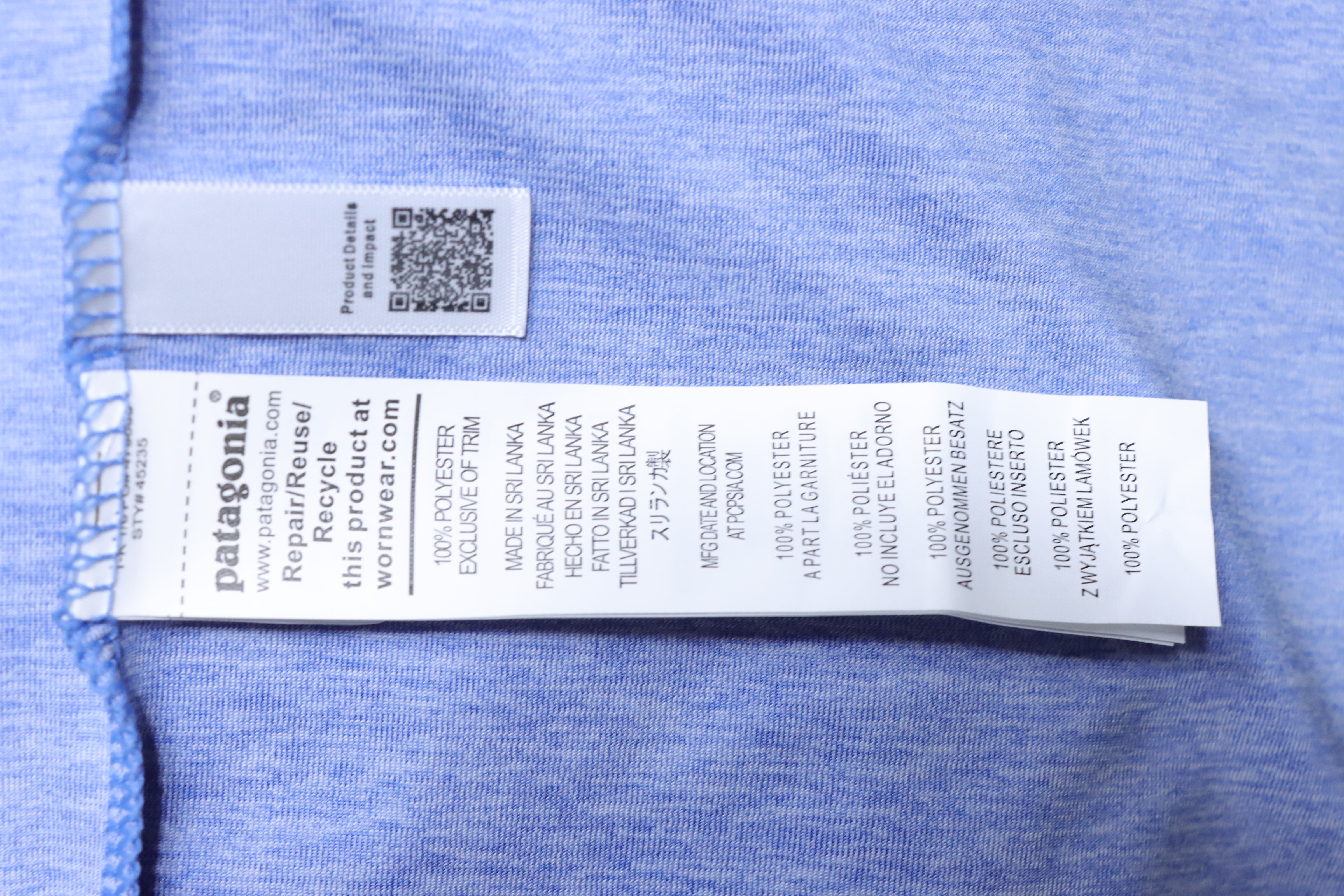 Patagonia C1 Mountain Short Blue Sleeve T-Shirt