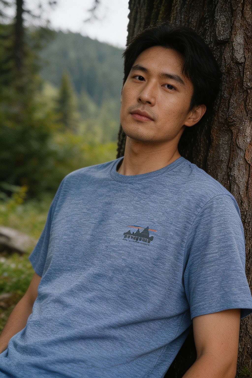 Patagonia C1 Mountain Short Blue Sleeve T-Shirt