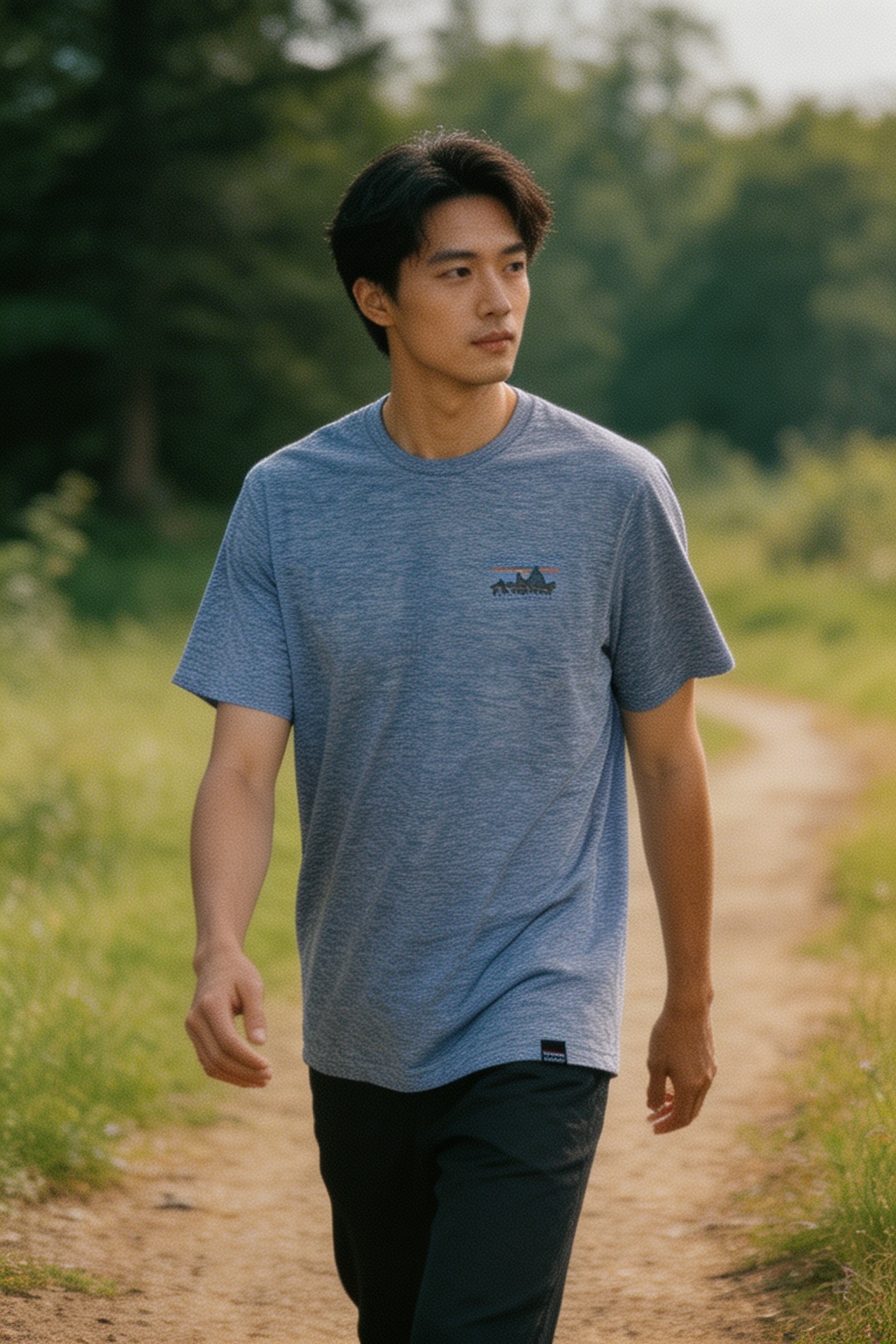 Patagonia C1 Mountain Short Blue Sleeve T-Shirt