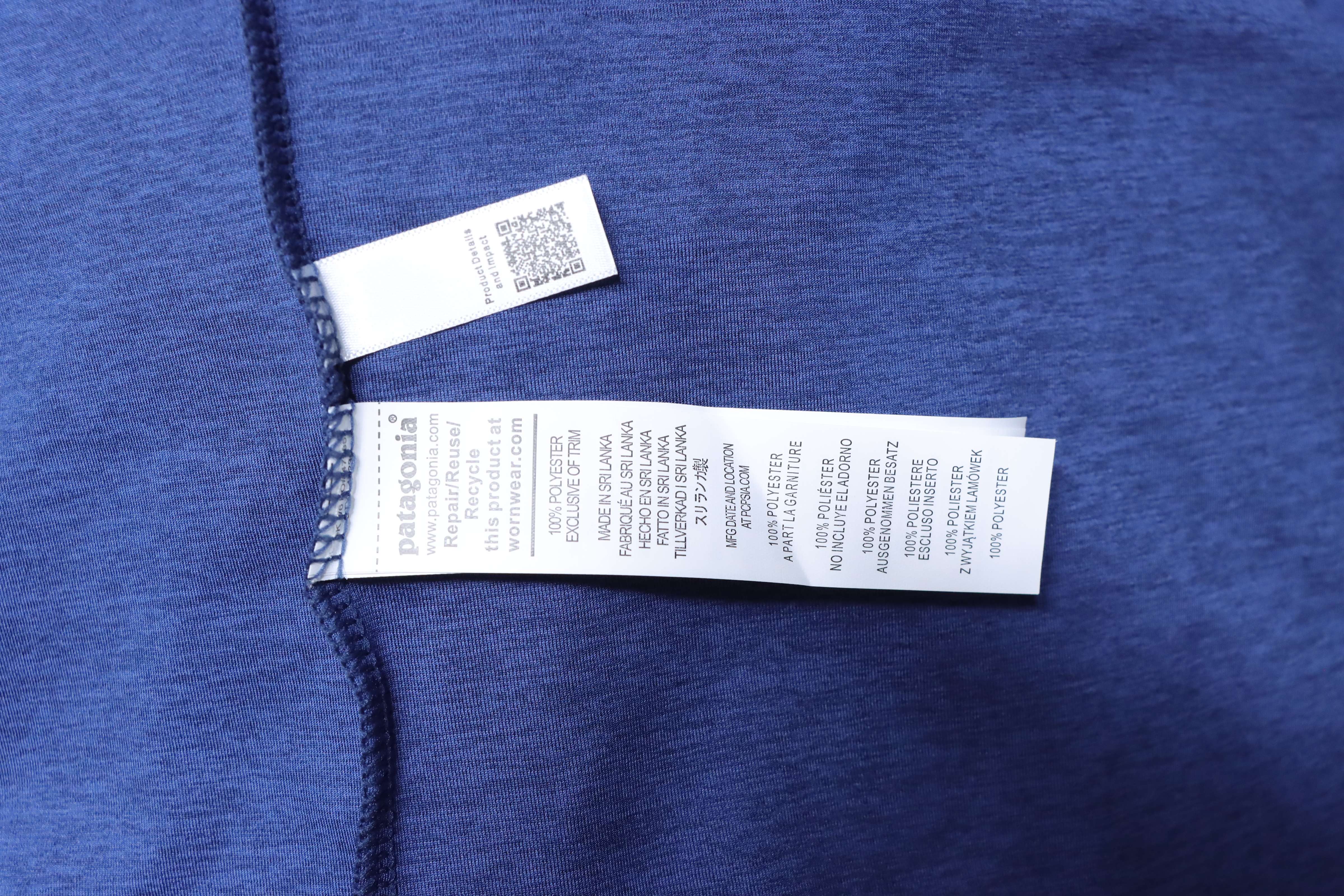Patagonia C1 Mountain Short Dark Blue Sleeve T-Shirt