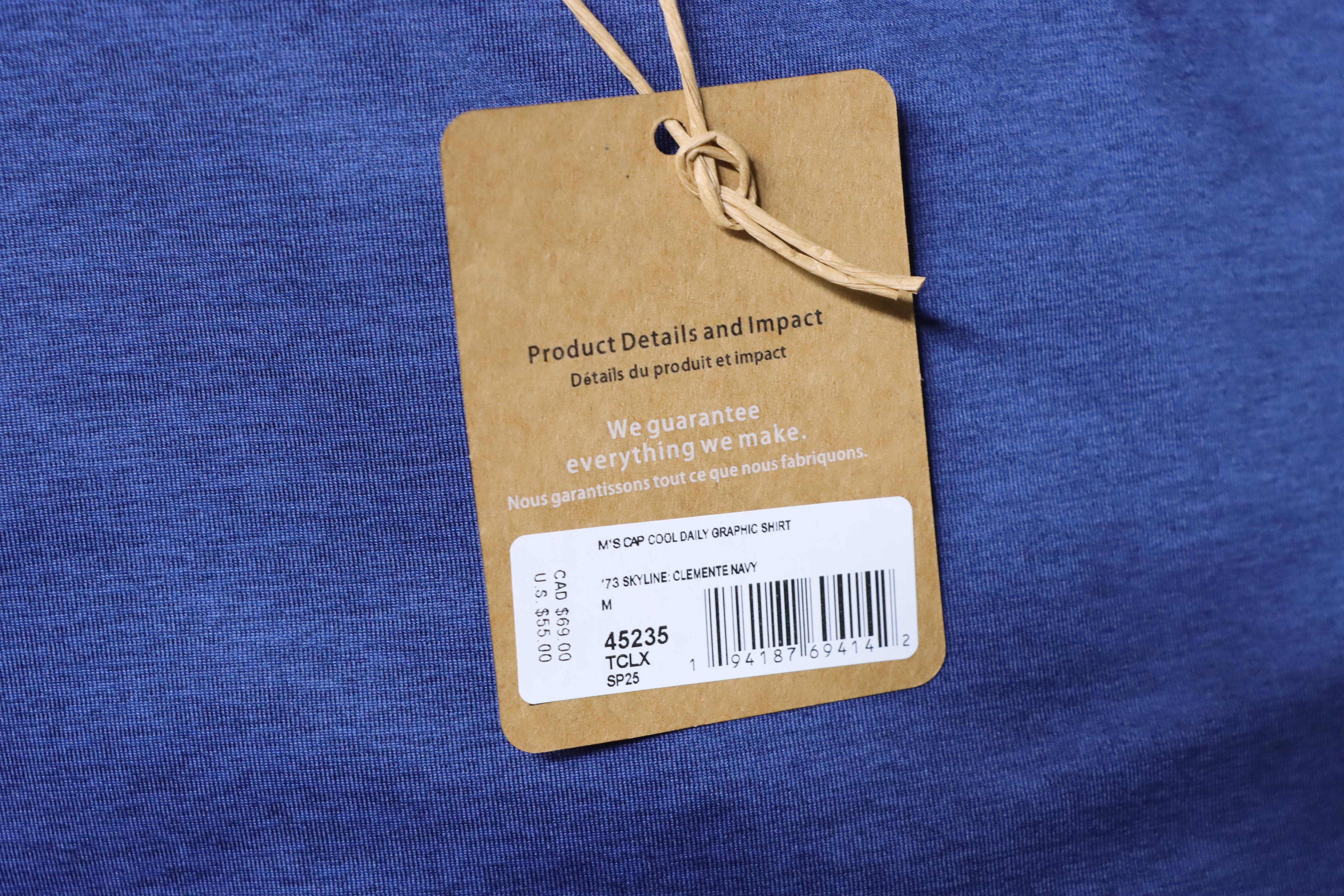 Patagonia C1 Mountain Short Dark Blue Sleeve T-Shirt