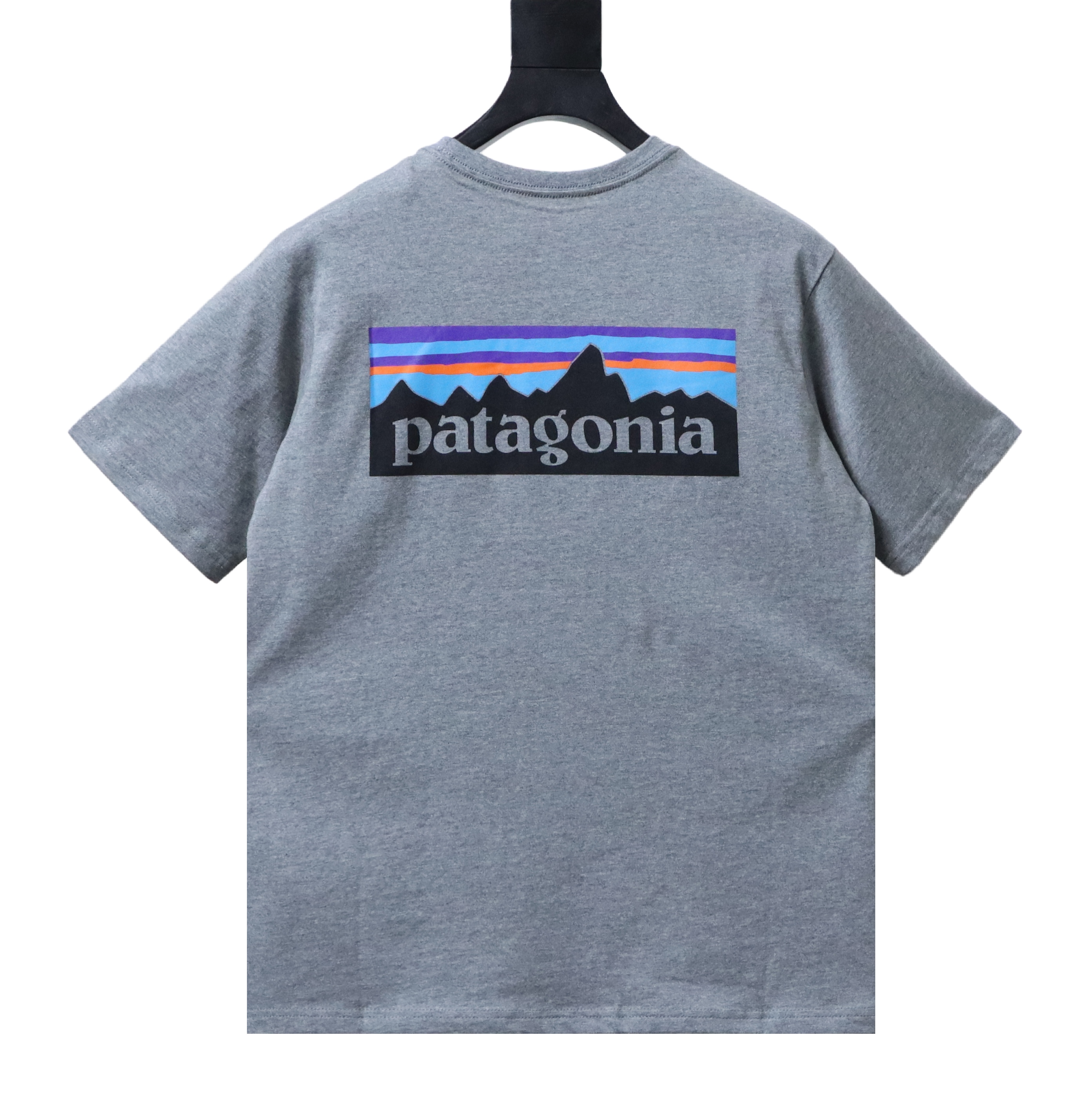 Patagonia P-6 Gray Letter Short Sleeve T-Shirt