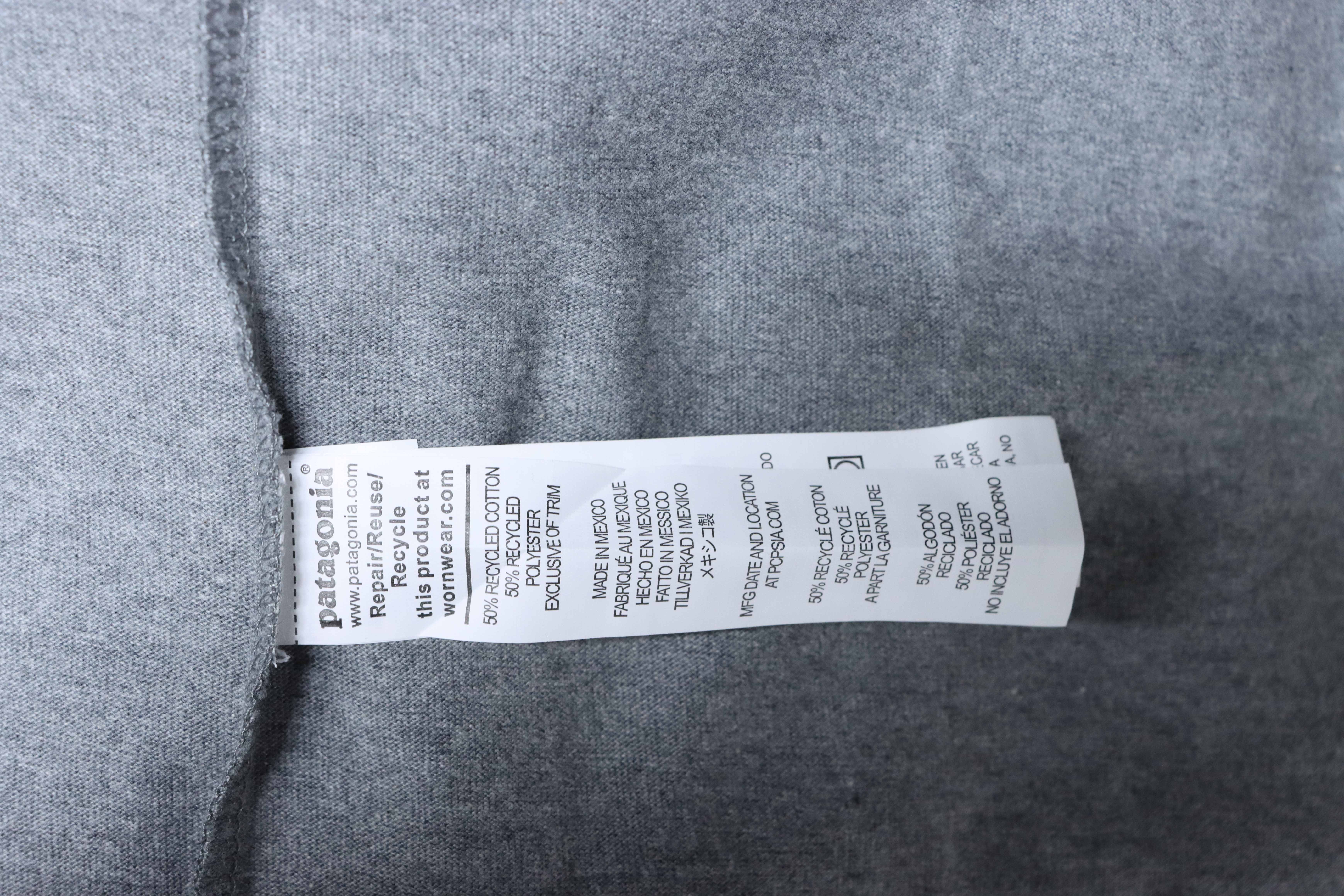 Patagonia P-6 Gray Letter Short Sleeve T-Shirt