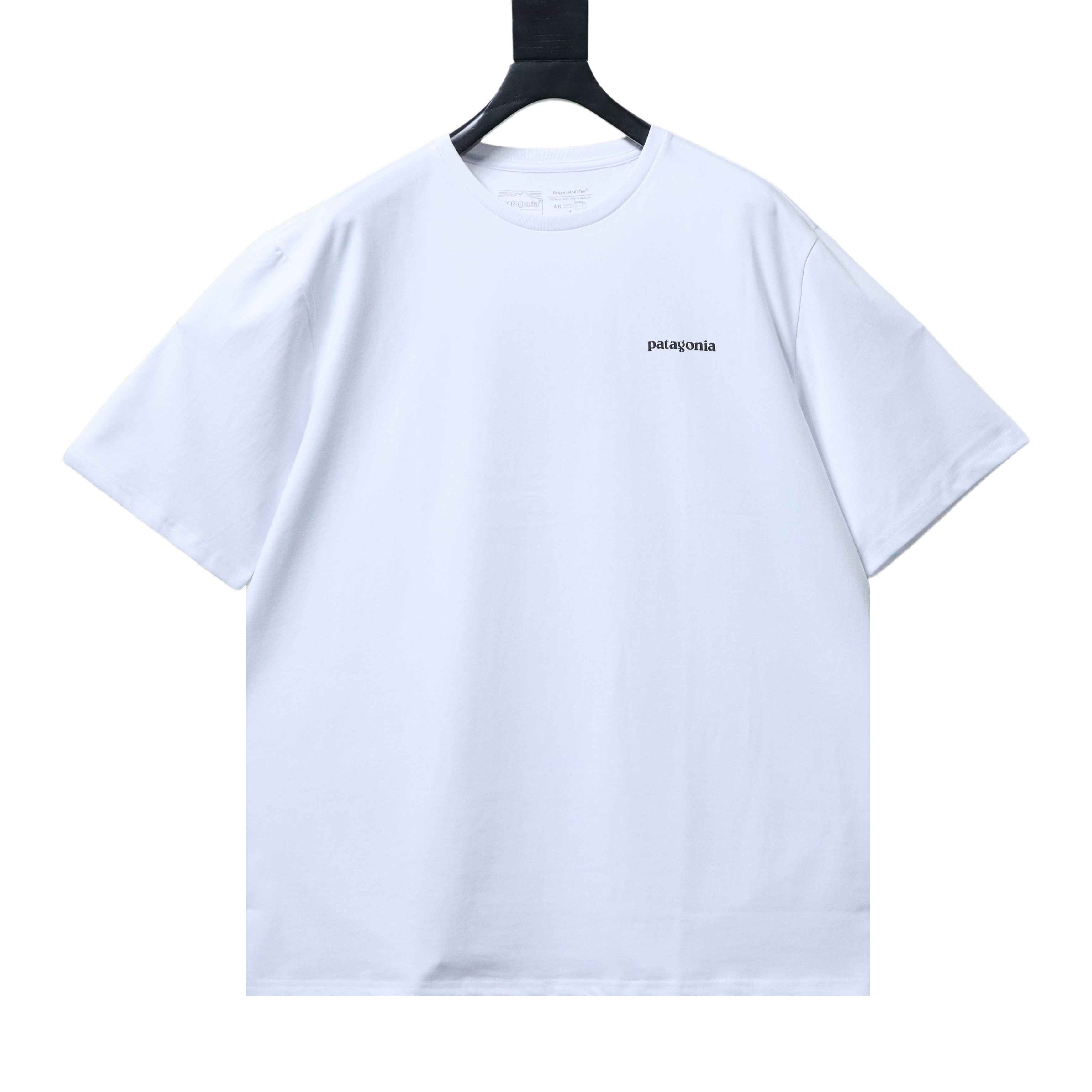 Patagonia P-6 Logo Responsibili Logo Printed Short White Sleeve T-Shirt