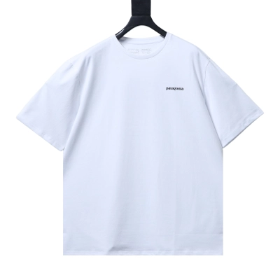 Patagonia P-6 Logo Responsibili Logo Printed Short White Sleeve T-Shirt 02