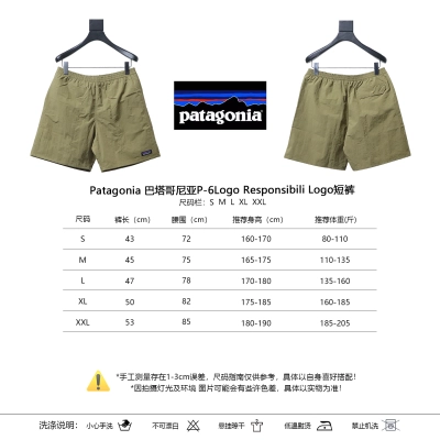 Patagonia P-6 Logo Responsibili Logo Shorts Green 01