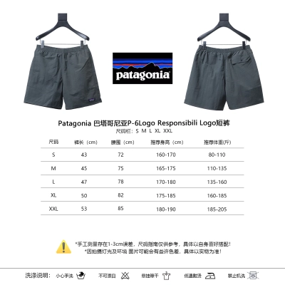 Patagonia P-6 Logo Responsibili Logo Shorts Grey 01