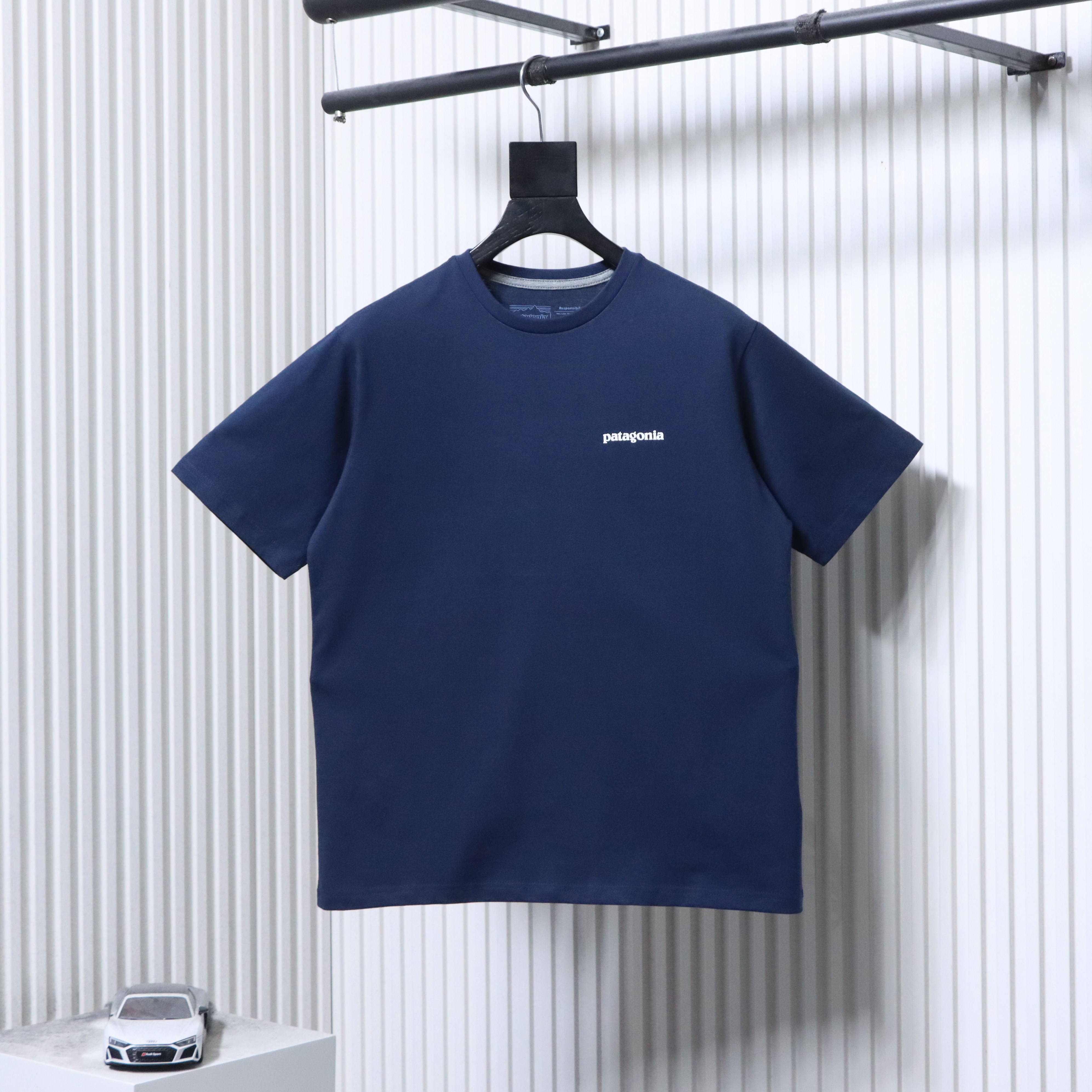 Patagonia P-6 Navy Letter Short Sleeve T-Shirt