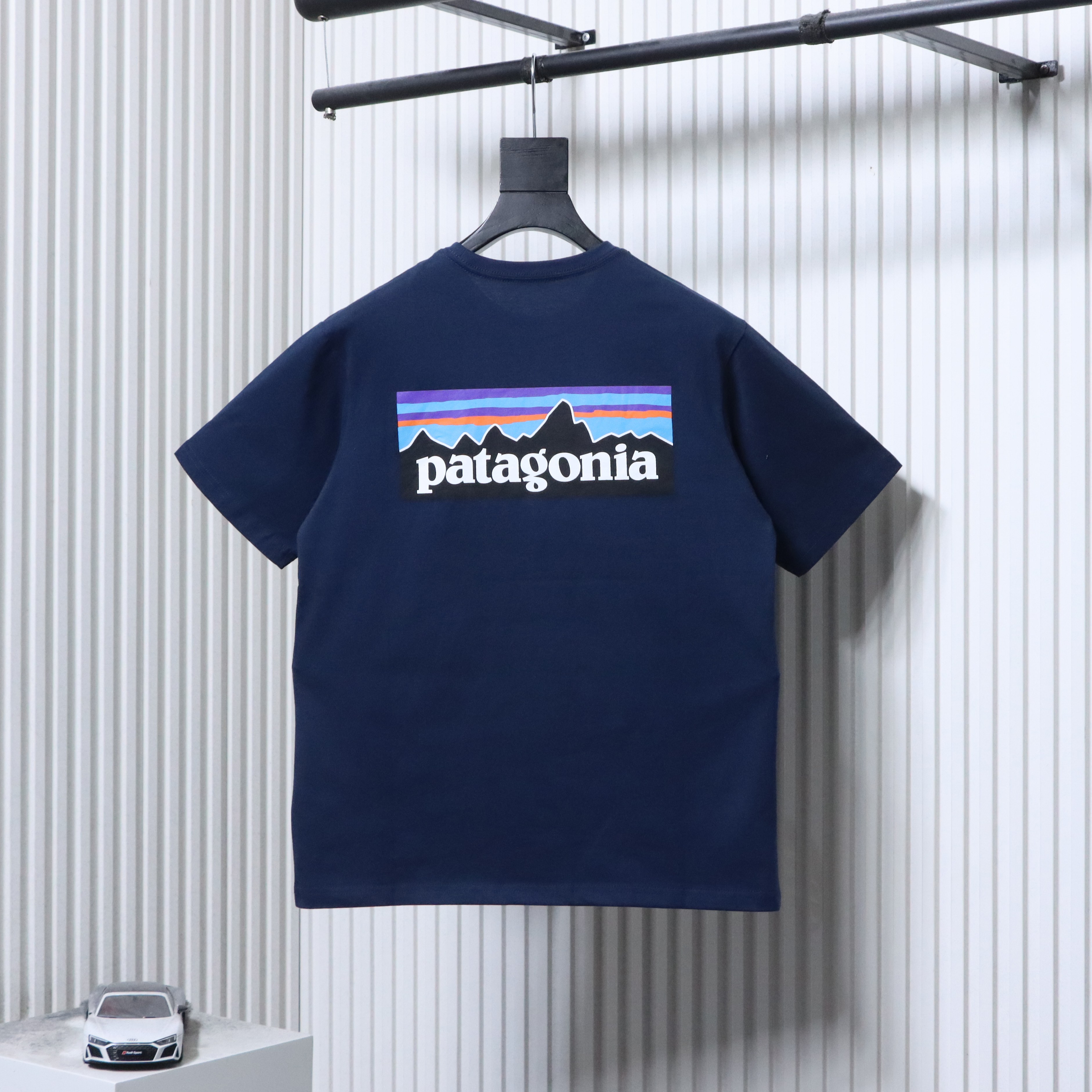 Patagonia P-6 Navy Letter Short Sleeve T-Shirt