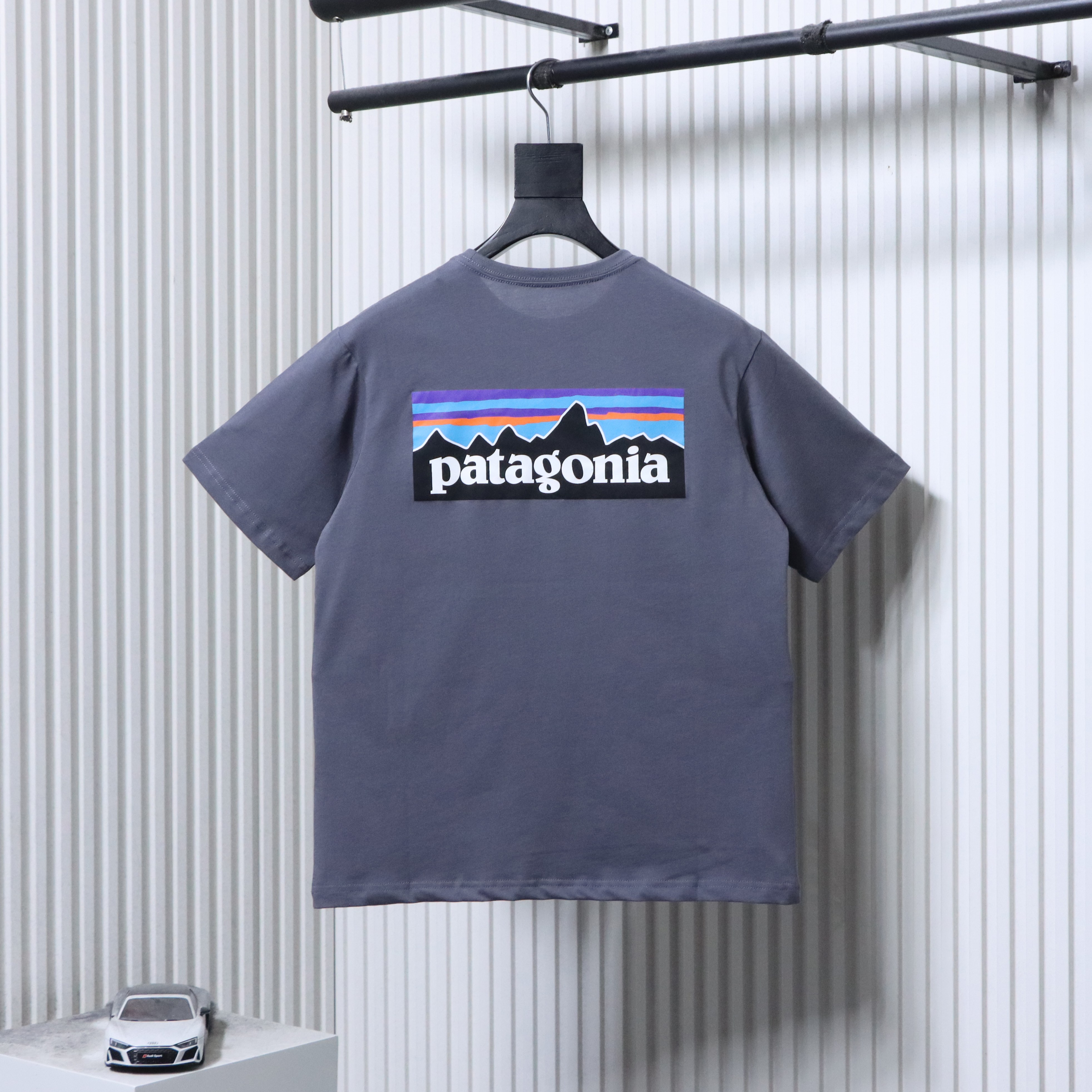 Patagonia P-6 Teal Letter Short Sleeve T-Shirt