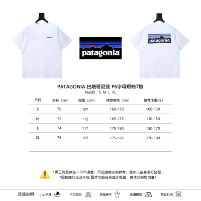 Patagonia P-6 White Letter Short Sleeve T-Shirt 01