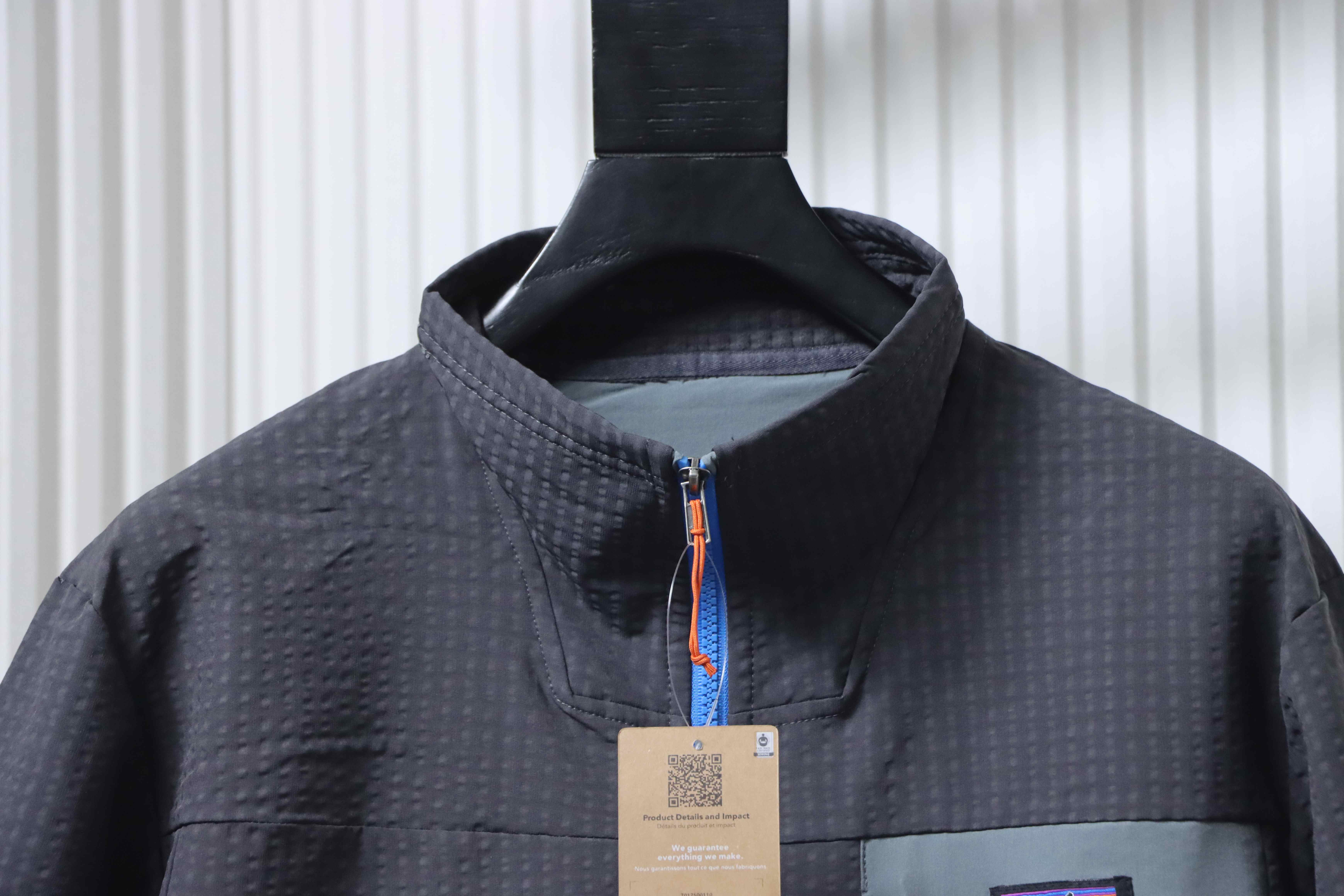 Patagonia R1 Air Zip Neck Logo Breathable Durable Stand Collar Jacket Grey