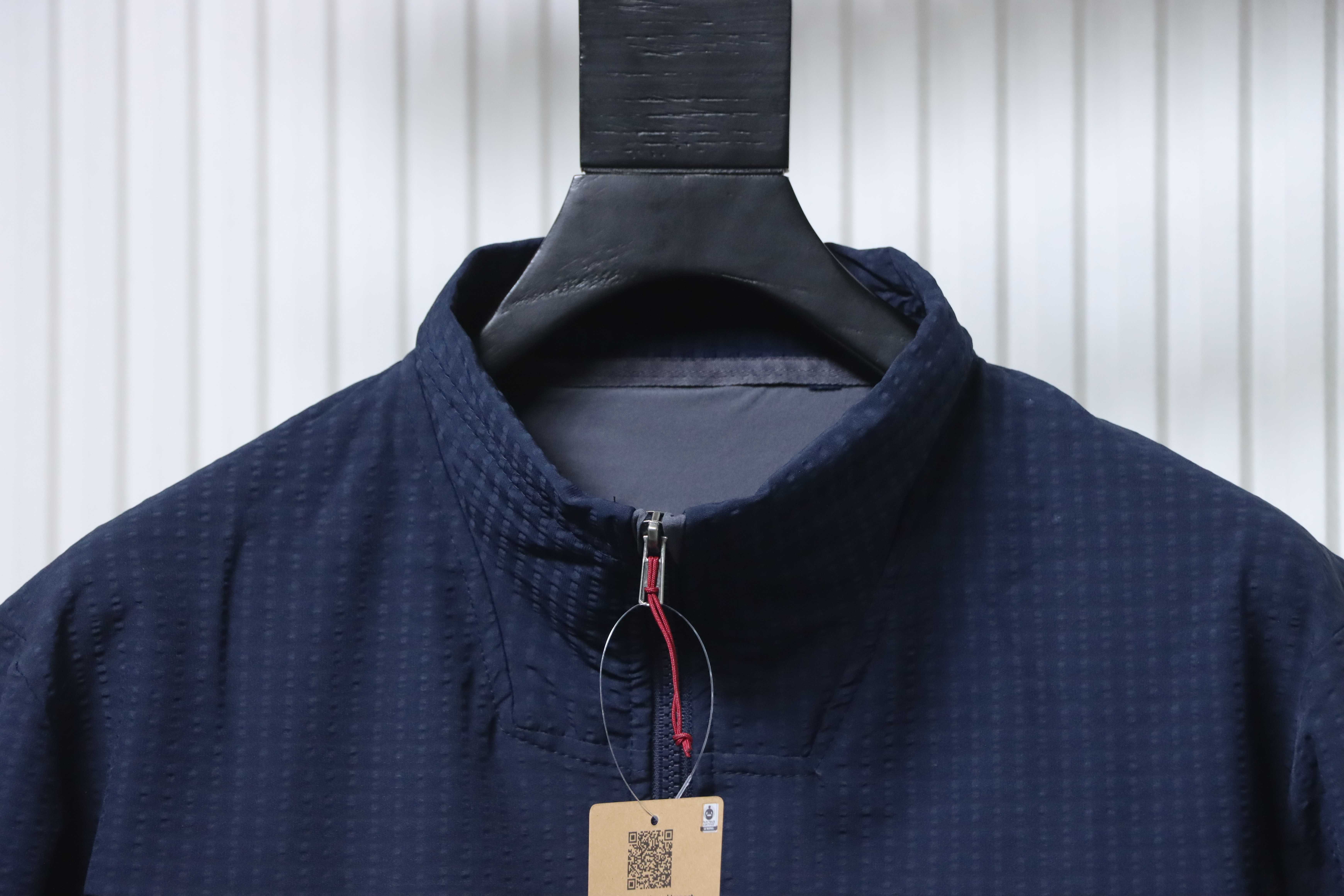 Patagonia R1 Air Zip Neck Logo Breathable Durable Stand Collar Jacket Dark Blue