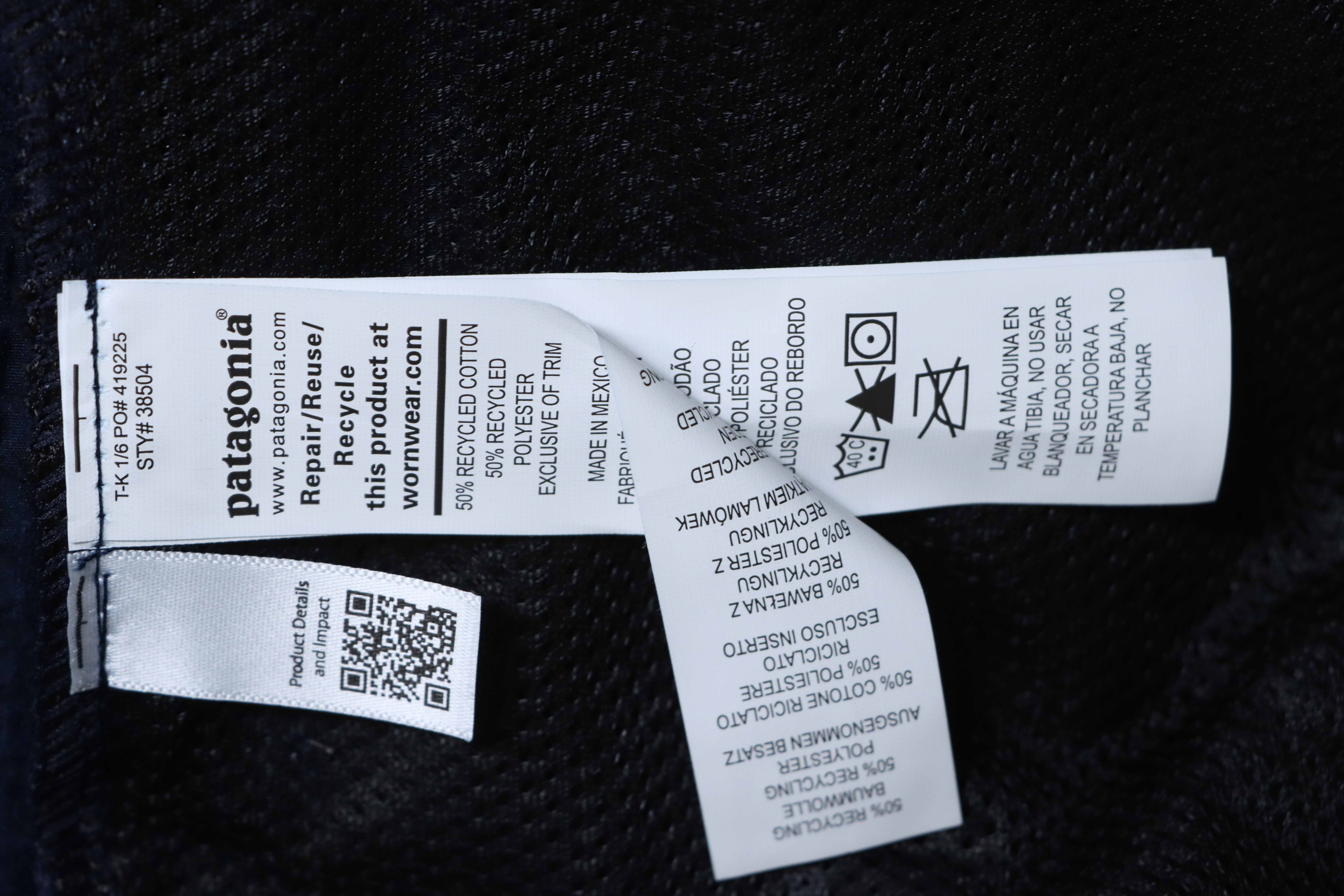 Patagonia R1 Air Zip Neck Logo Breathable Durable Stand Collar Jacket Dark Blue