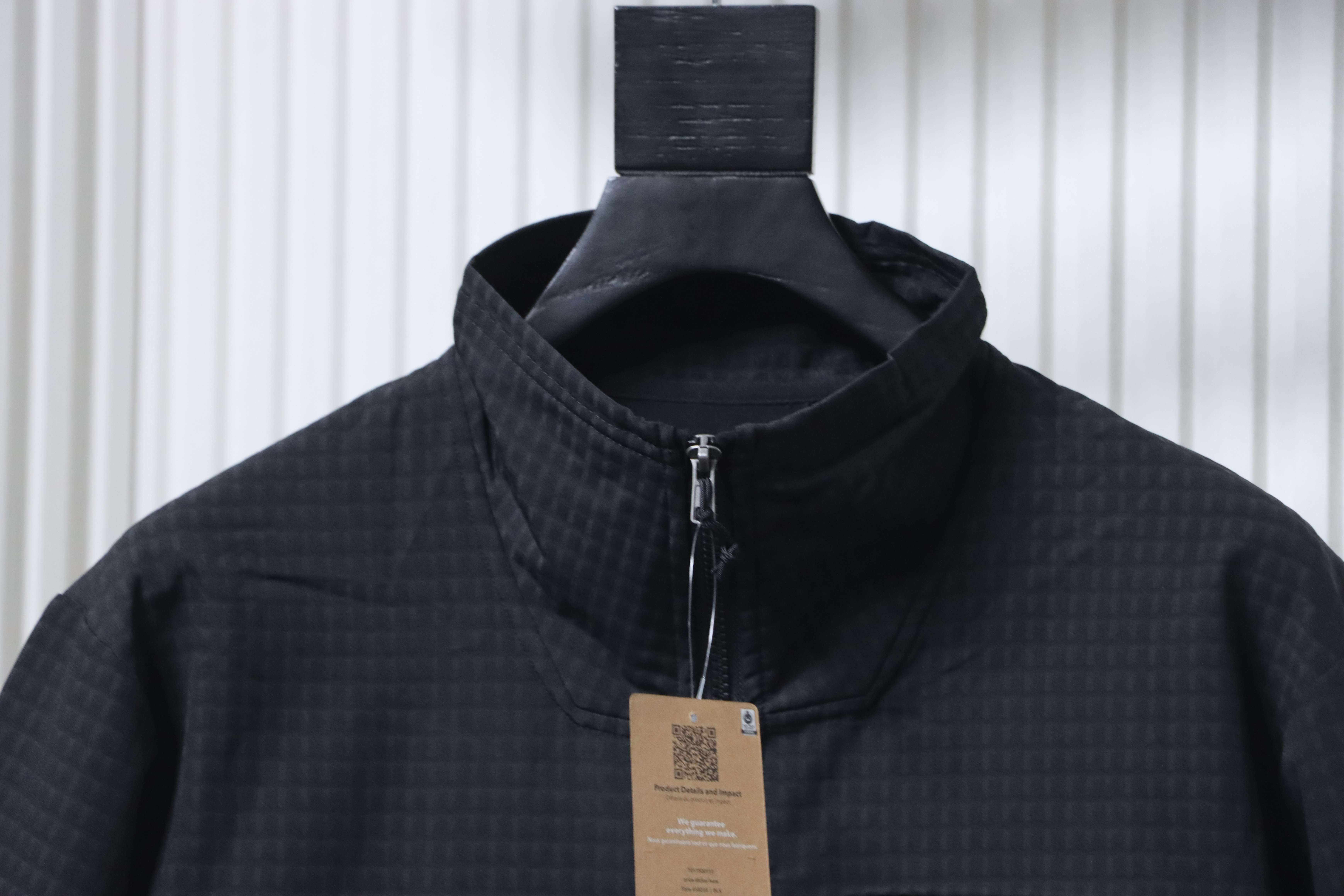 Patagonia R1 Air Zip Neck Logo Breathable Durable Stand Collar Jacket Black