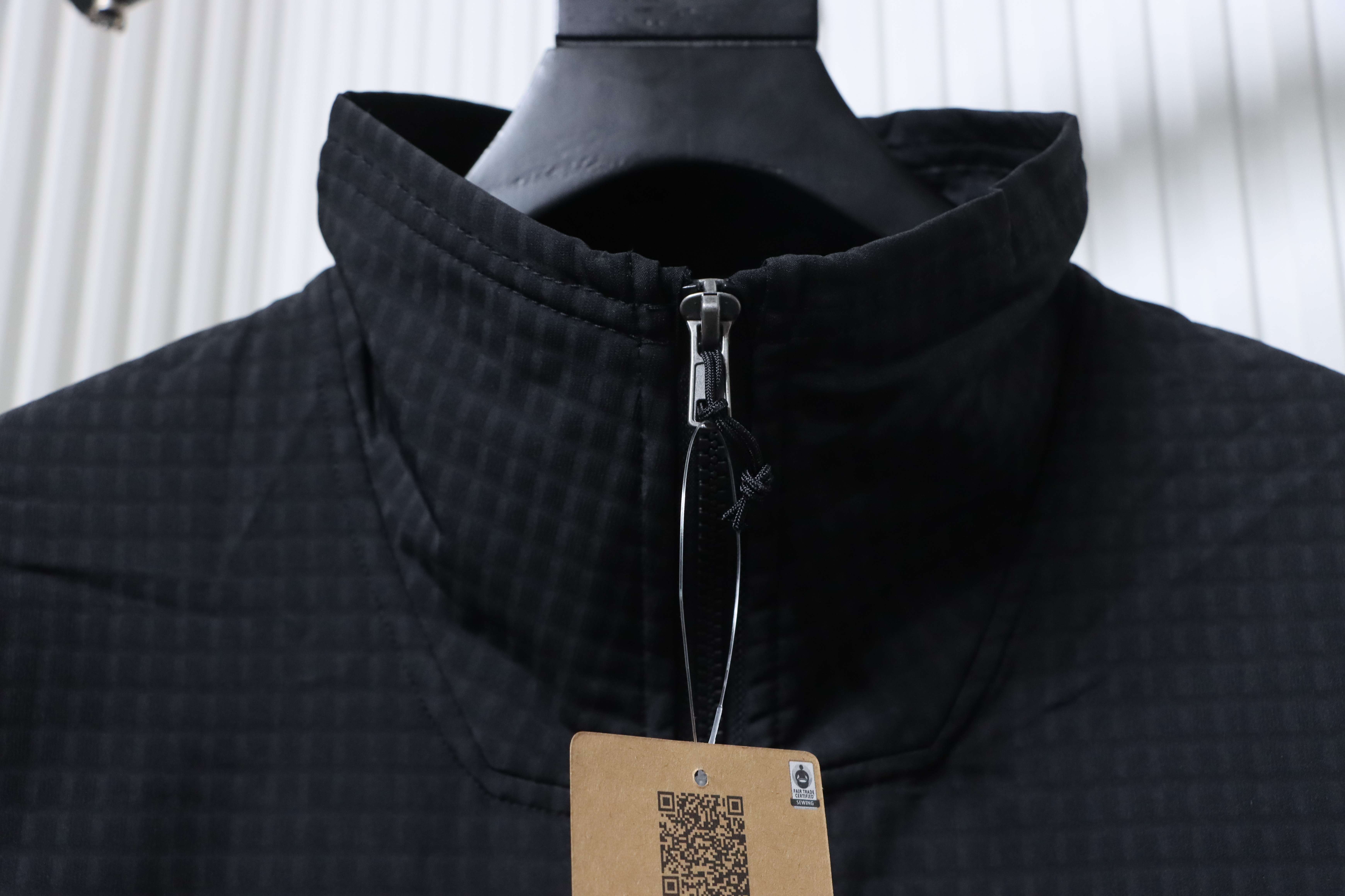 Patagonia R1 Air Zip Neck Logo Breathable Durable Stand Collar Jacket Black