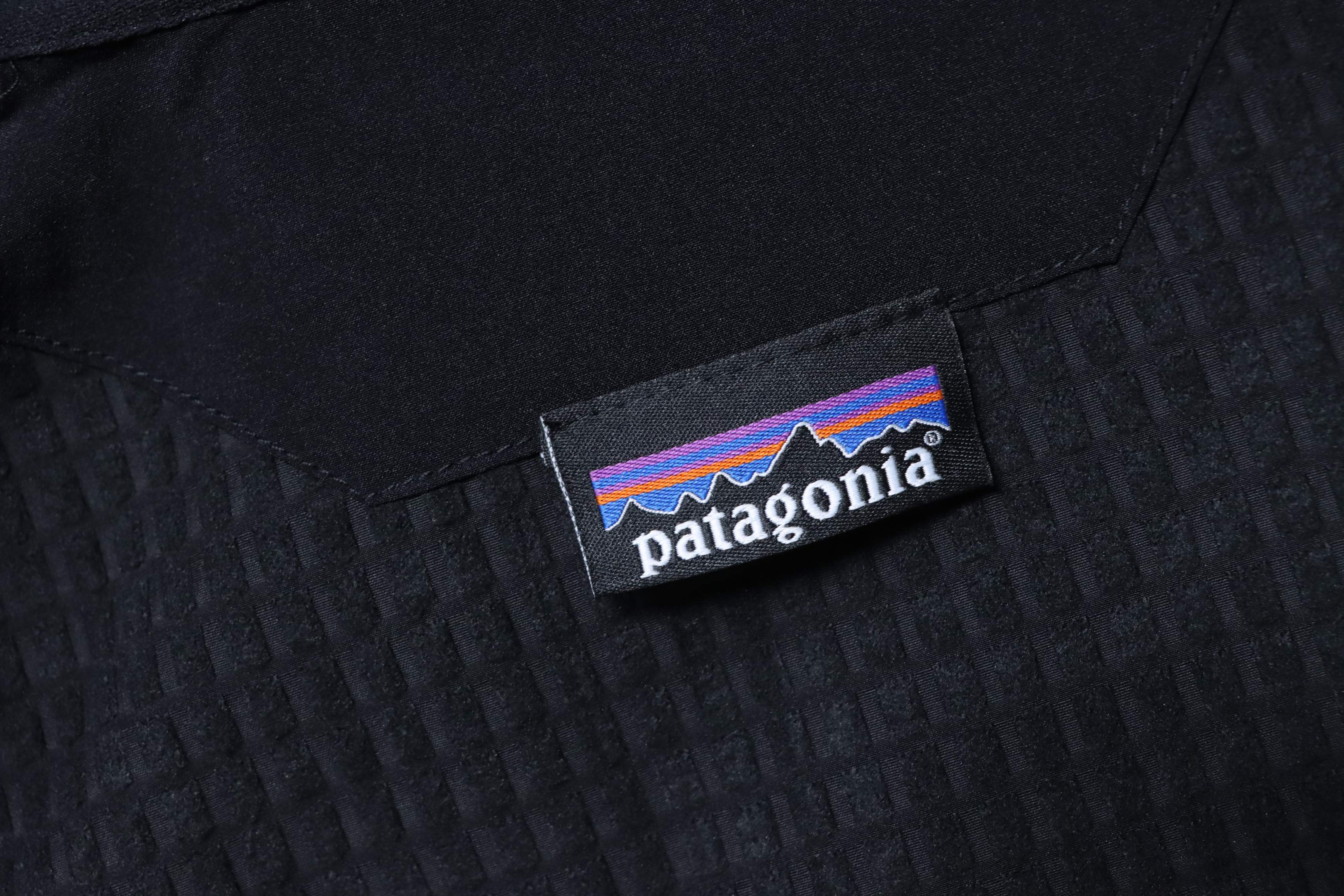 Patagonia R1 Air Zip Neck Logo Breathable Durable Stand Collar Jacket Black