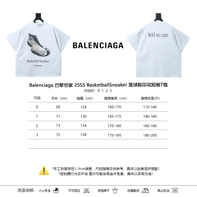 25SS BasketballSneaker Basketball Sneaker Print Short Sleeve T-Shirt 01
