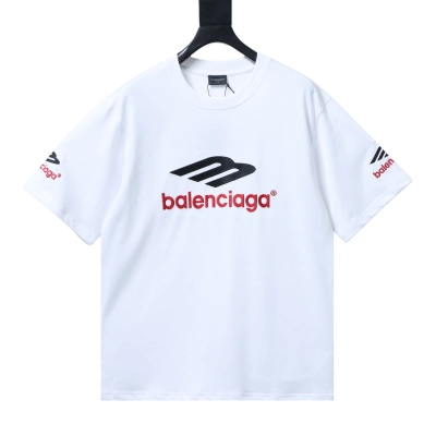 Balenciaga 23SS 3M Embroidery Letter Washed Short Sleeve T-Shirt Style 1 01