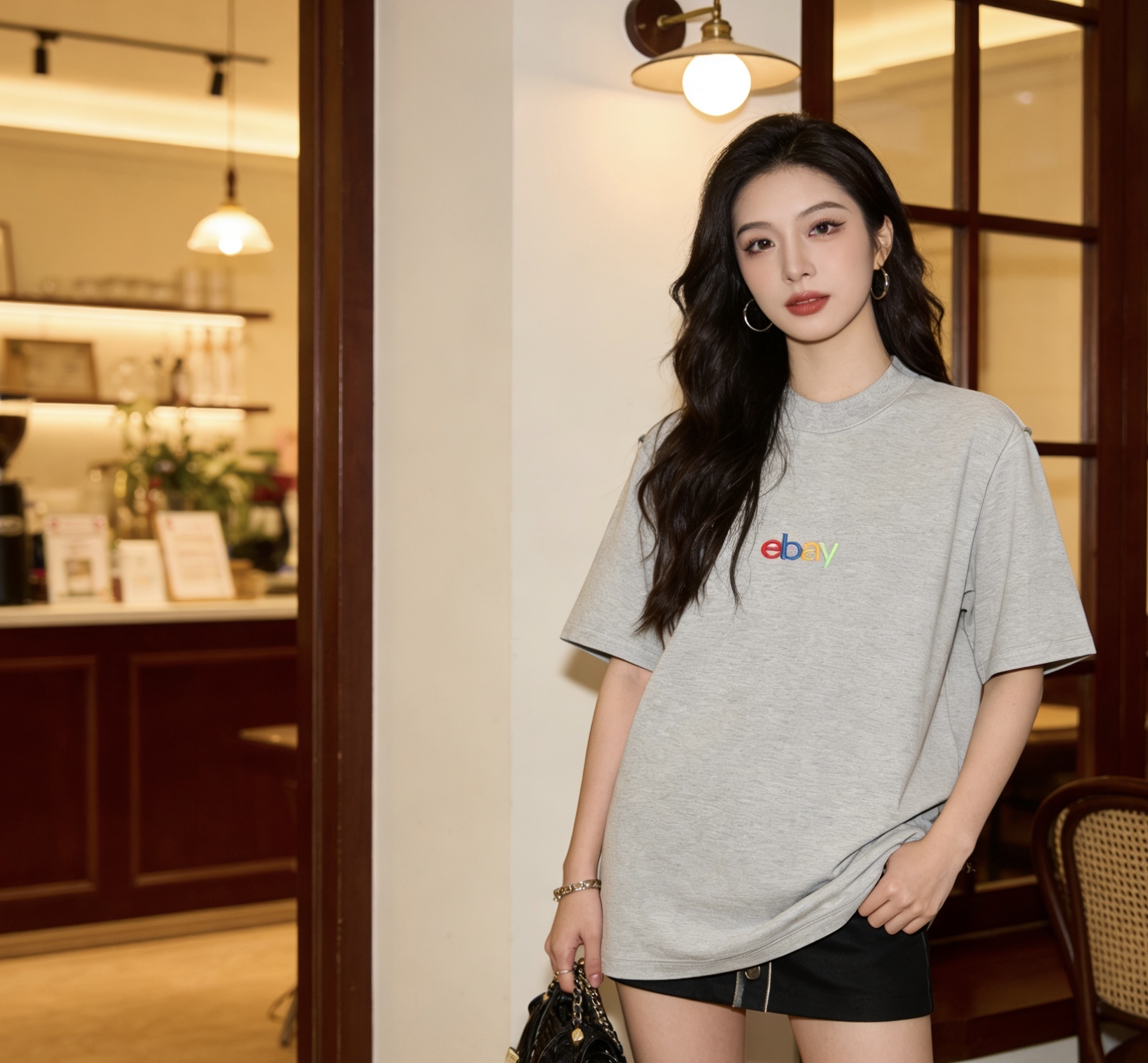 Balenciaga 24SS Chest ebay Embroidery Short Sleeve T-Shirt Style 1