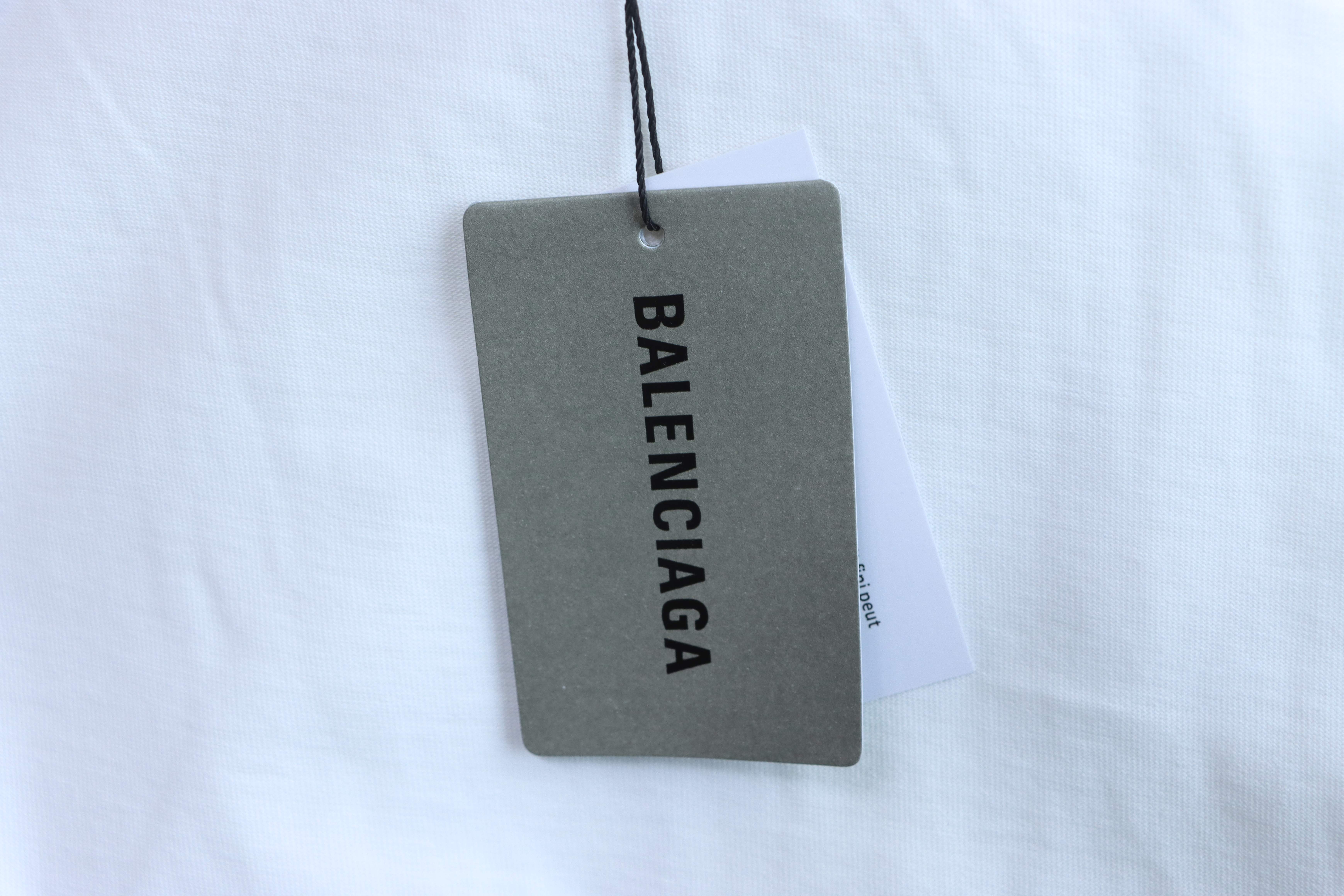Balenciaga 24SS Crackle Letter Print Short Sleeve T-Shirt