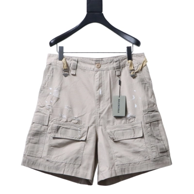 Balenciaga 24SS Heavy Craft Hand-Drawn Shorts 02