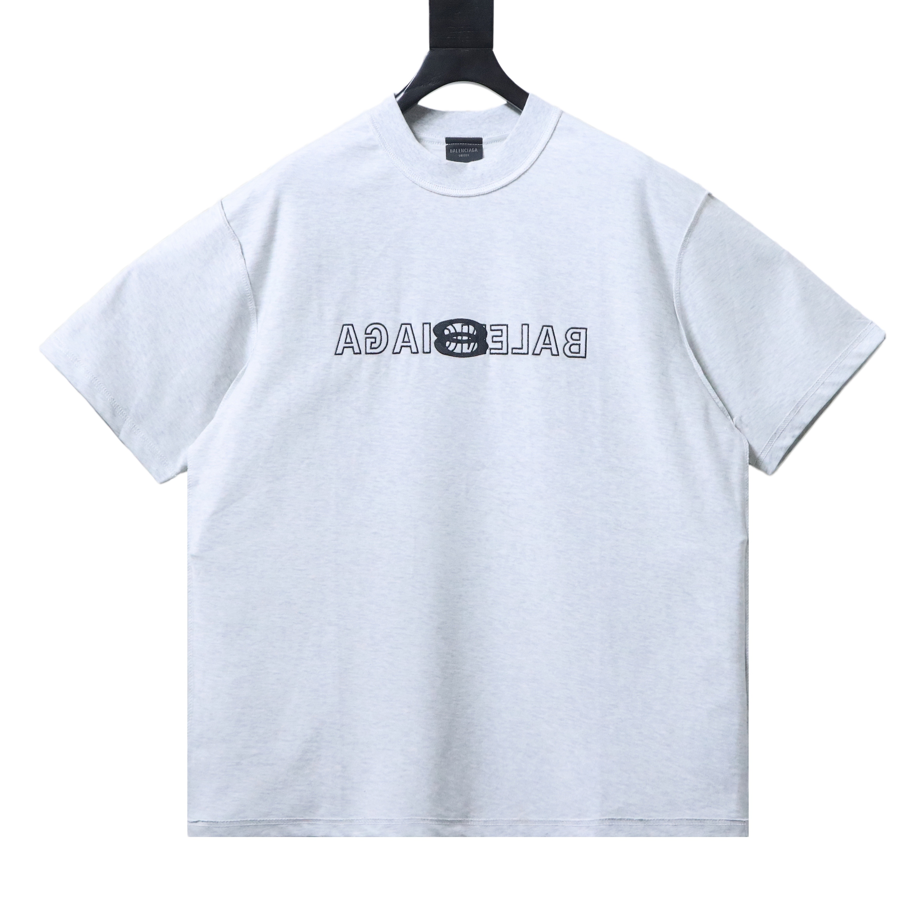 Balenciaga 24SS Inverted Letter Overlapping Embroidery Short Sleeve T-Shirt Style 1