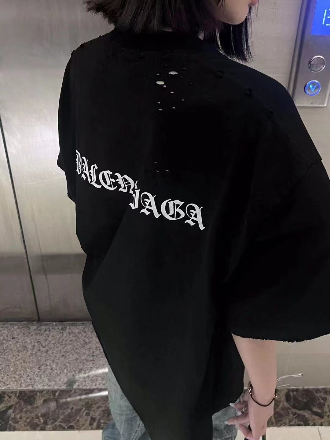 Balenciaga 24SS Letter Print Short Sleeve T-Shirt