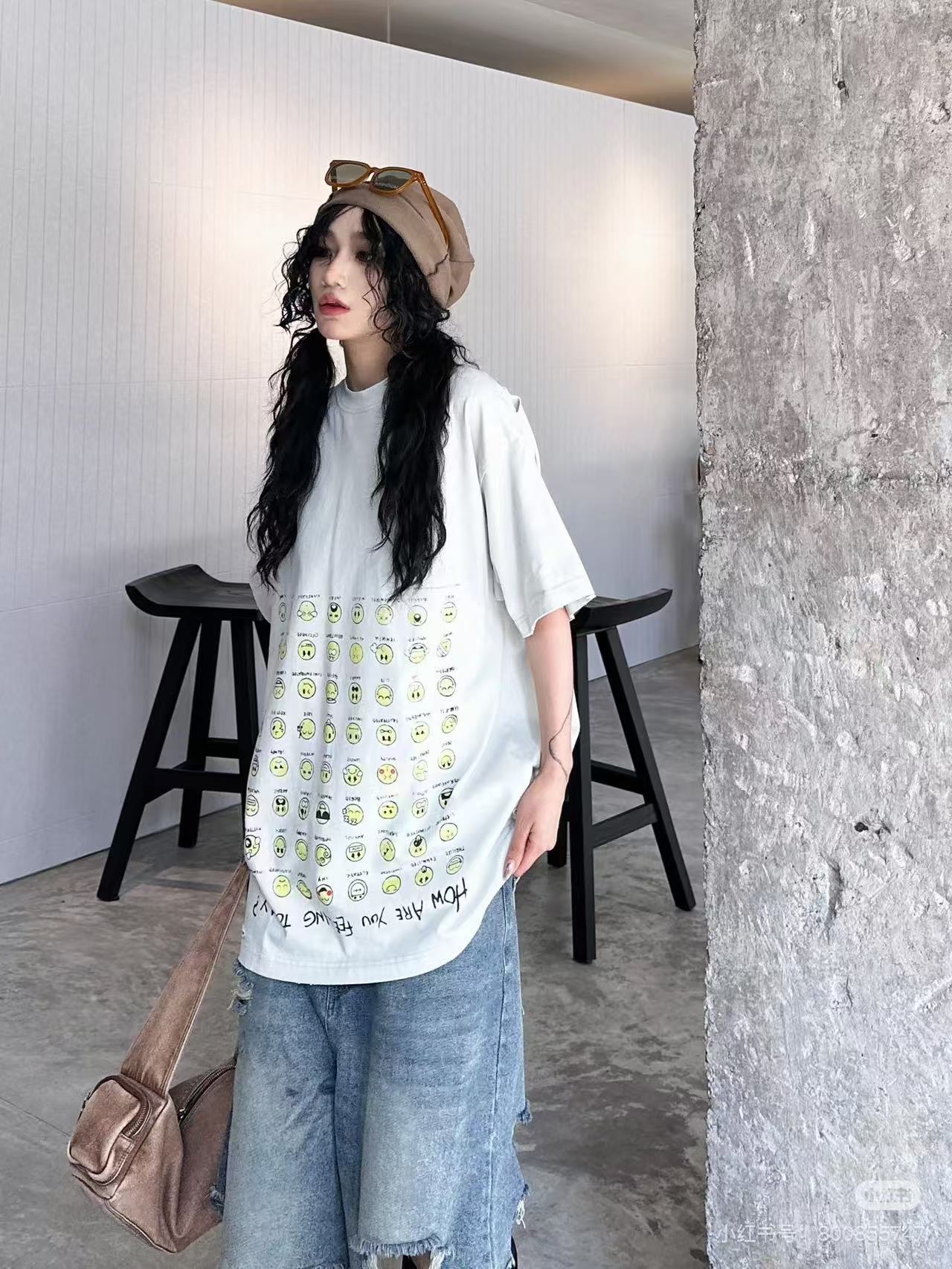Balenciaga 24SS New Meme Print Short Sleeve T-Shirt Style 1