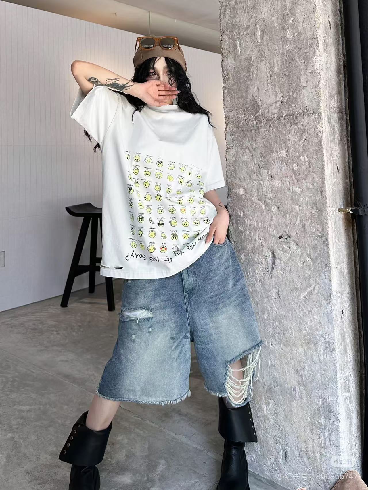 Balenciaga 24SS New Meme Print Short Sleeve T-Shirt Style 1