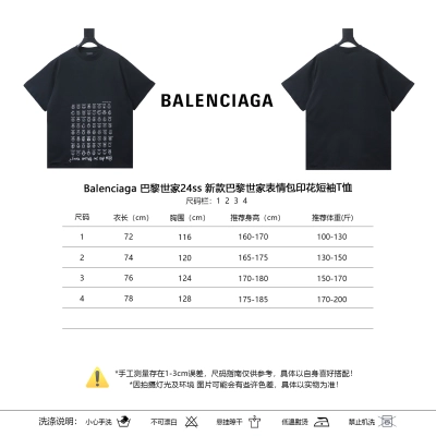 Balenciaga 24SS New Meme Print Short Sleeve T-Shirt Style 2 01
