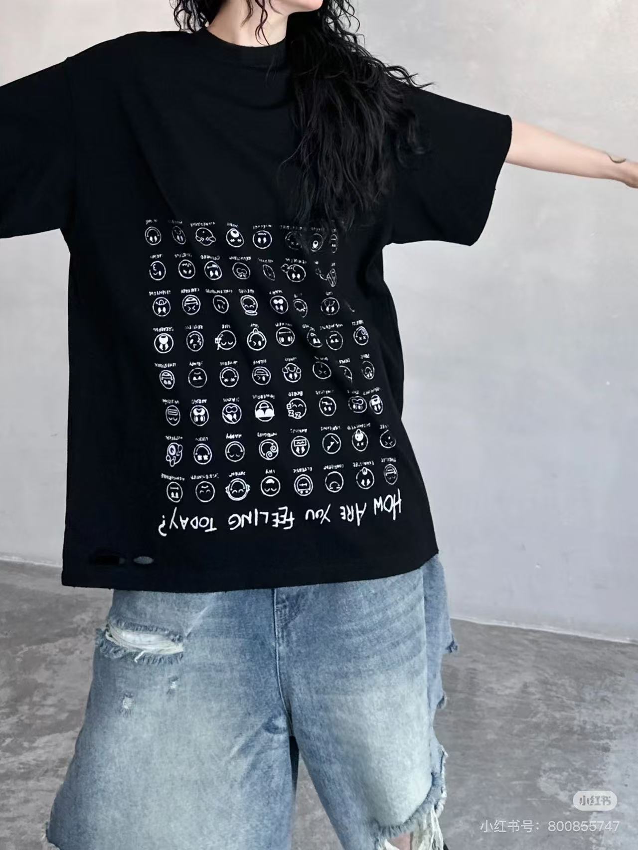 Balenciaga 24SS New Meme Print Short Sleeve T-Shirt Style 2