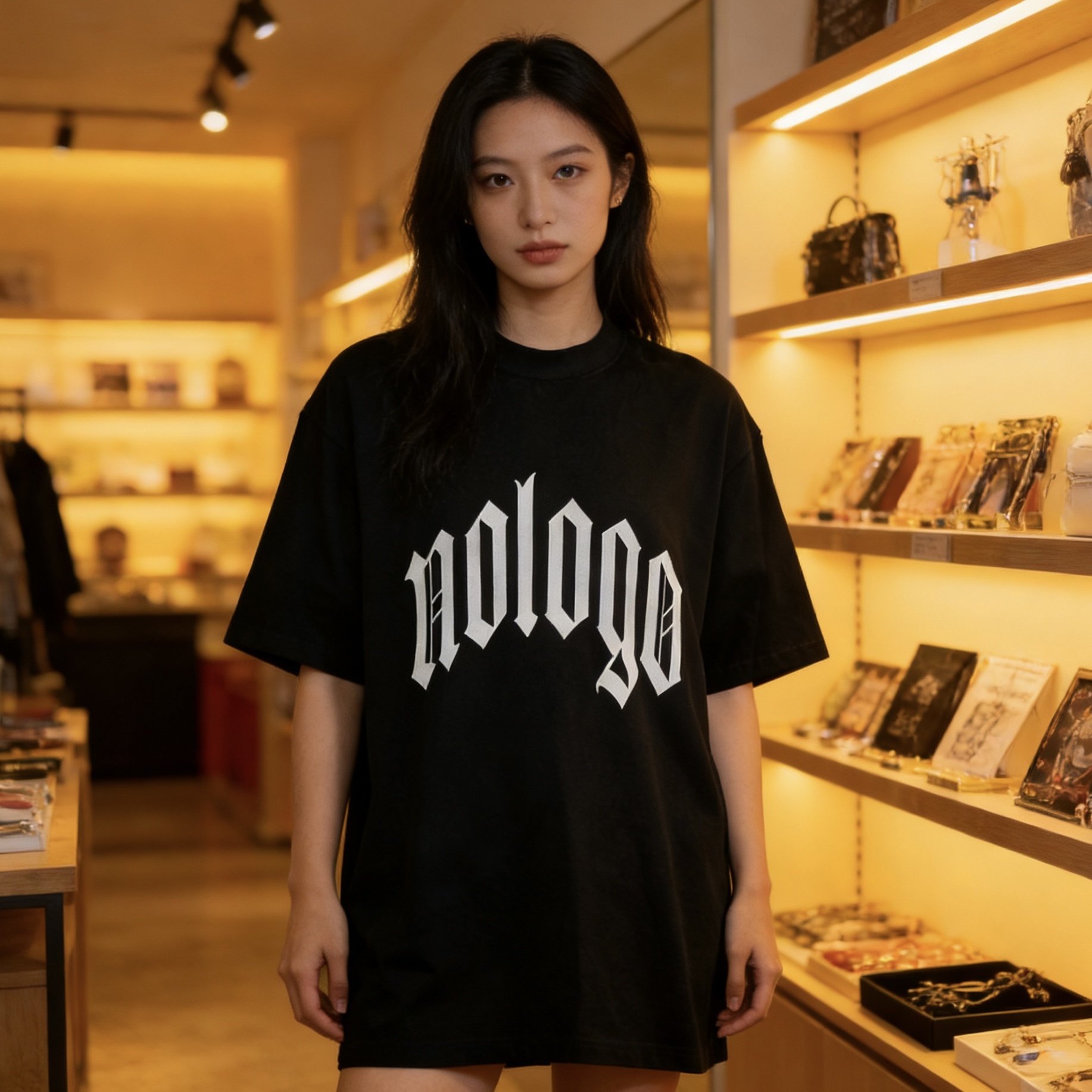 Balenciaga 24SS New no Logo Print Short Sleeve T-Shirt