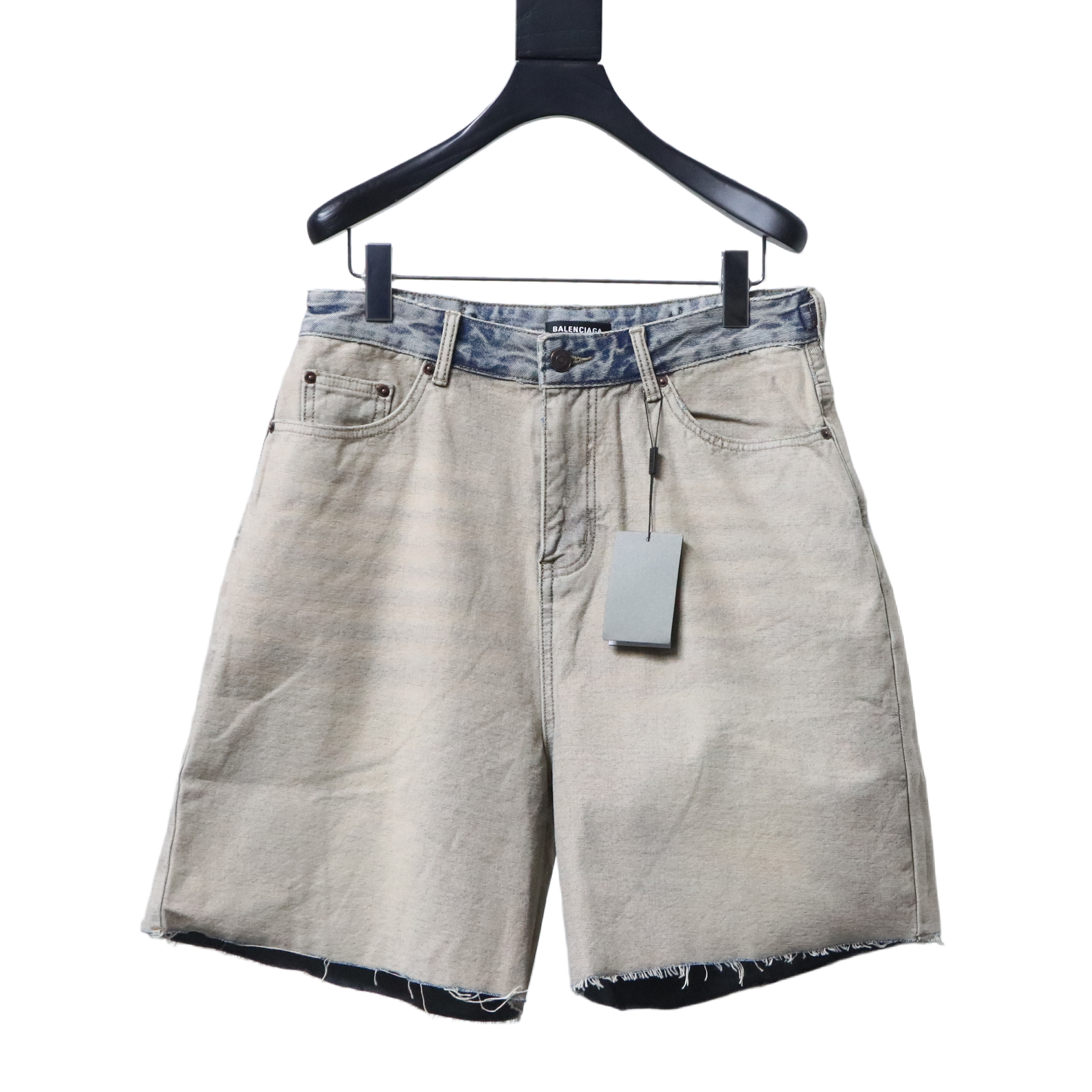 Balenciaga 24SS New Washed Distressed Shorts
