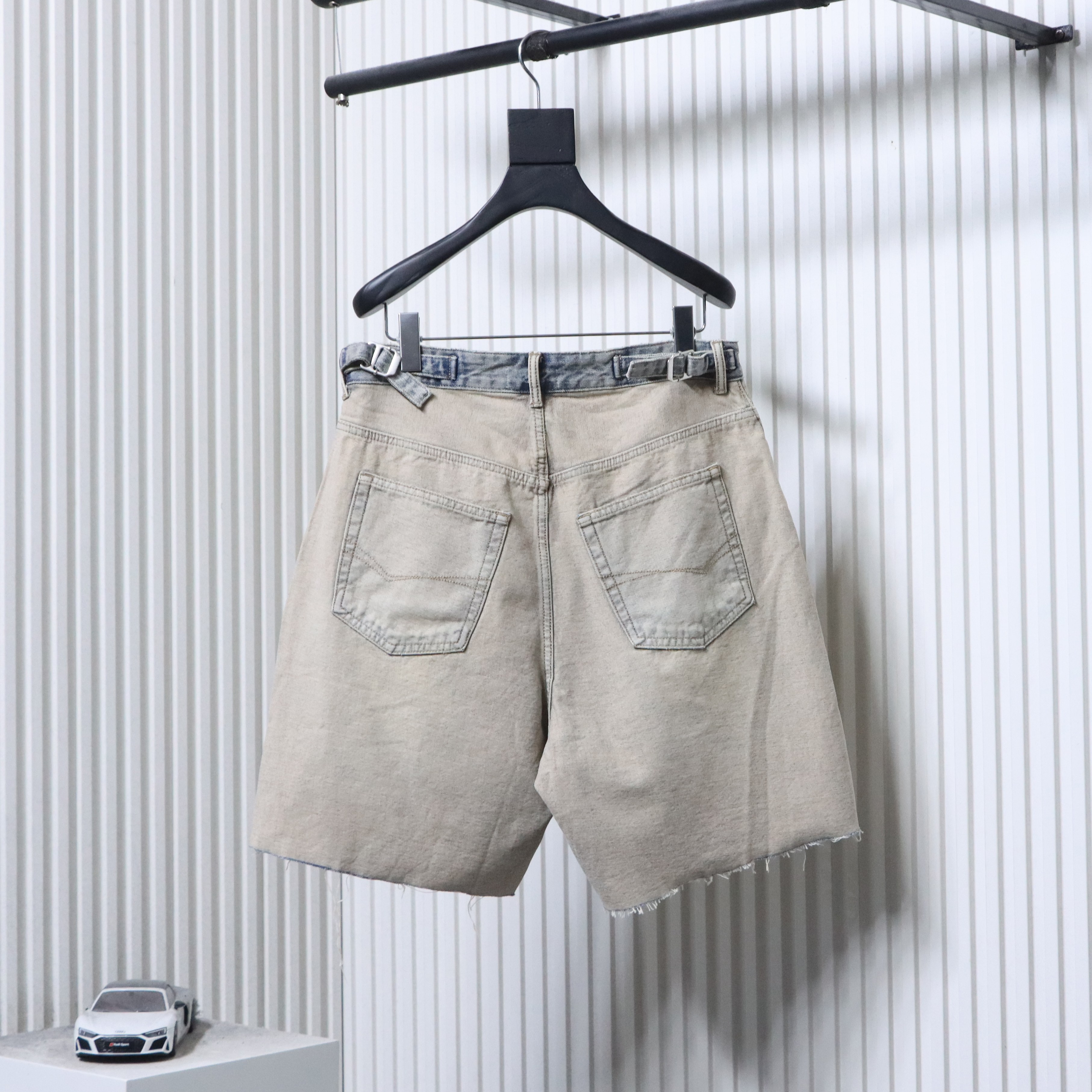 Balenciaga 24SS New Washed Distressed Shorts