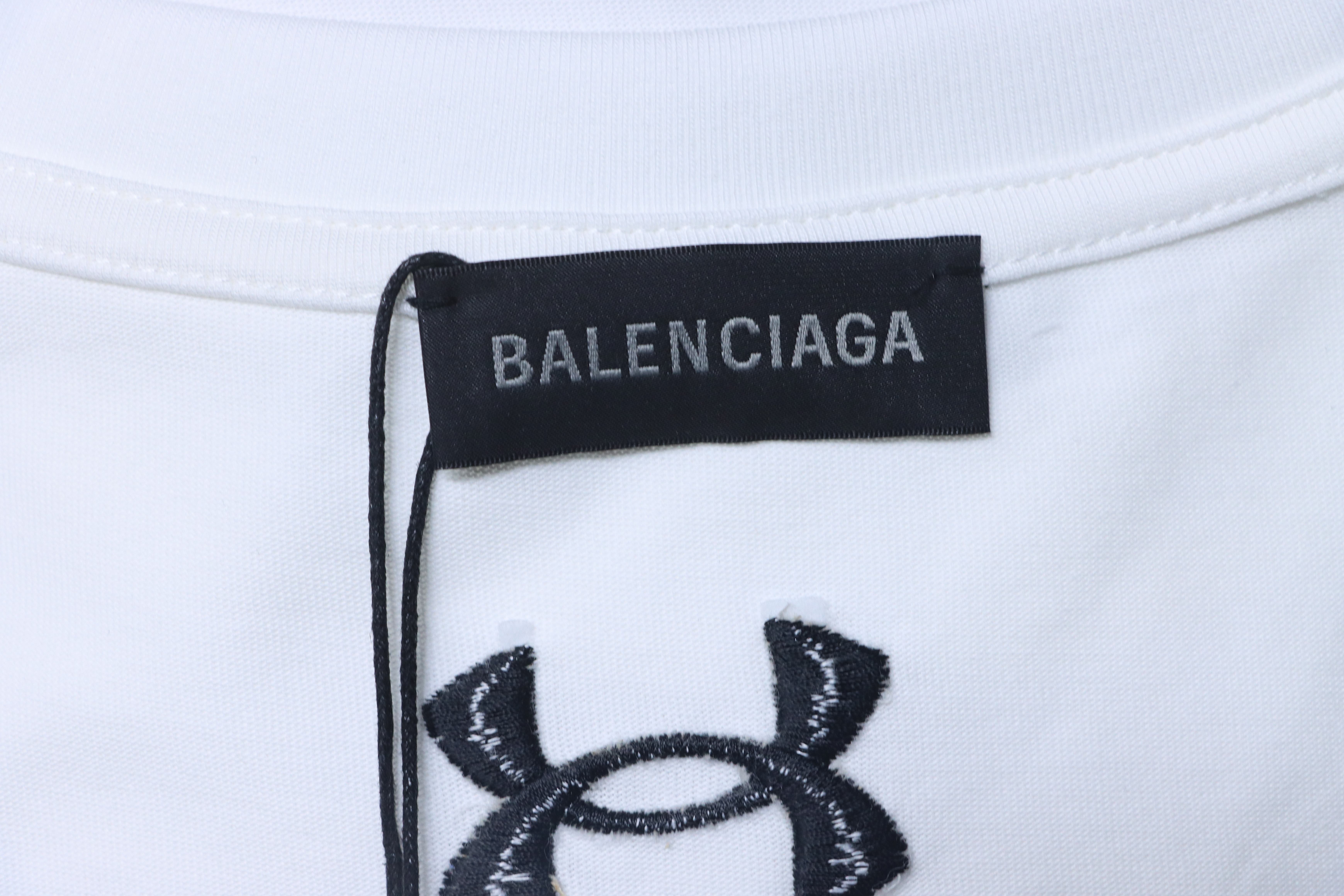 Balenciaga 24SS Under Armour Collaboration Embroidery Logo Short Sleeve T-Shirt Style 1