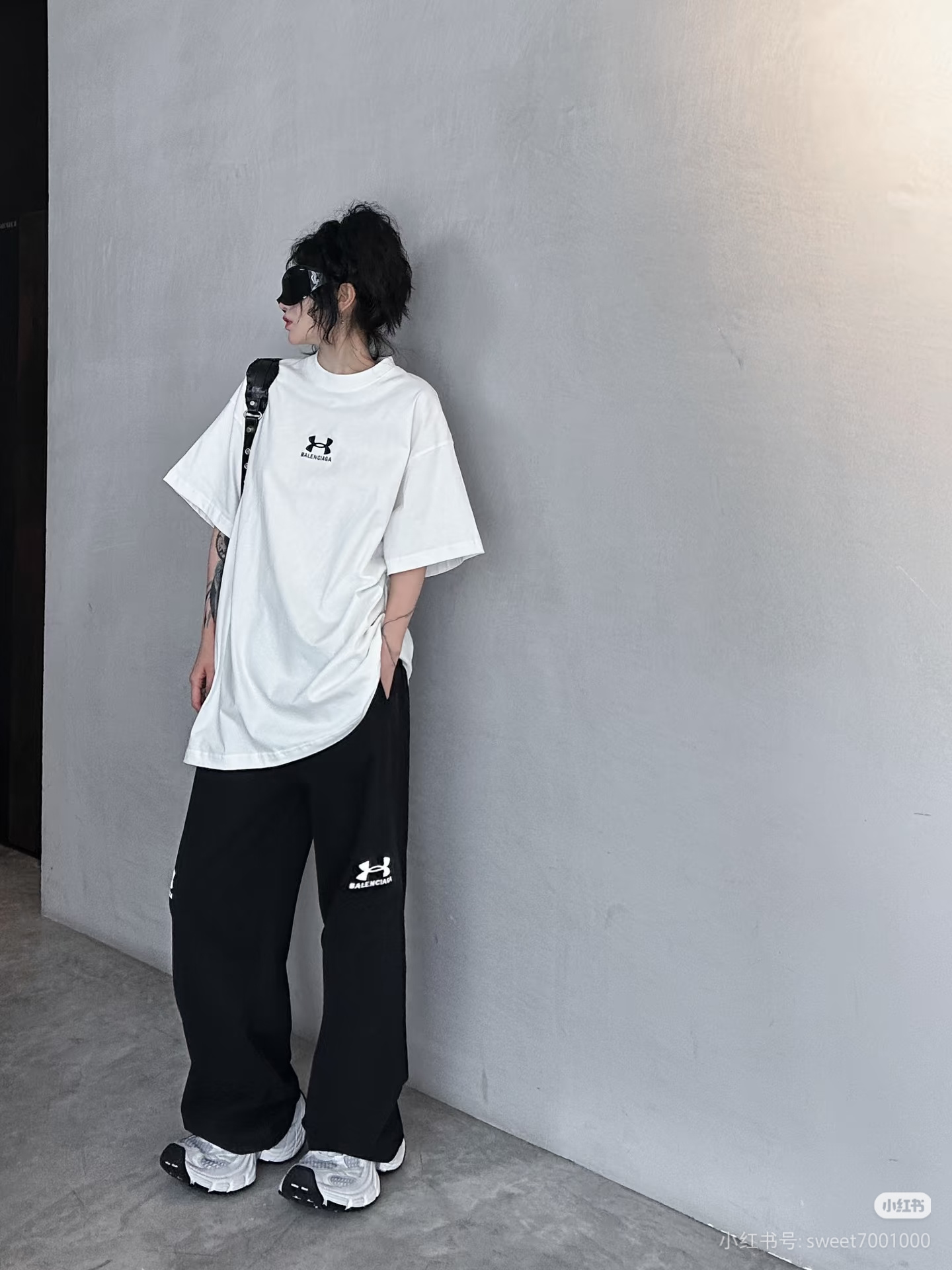 Balenciaga 24SS Under Armour Collaboration Embroidery Logo Short Sleeve T-Shirt Style 1