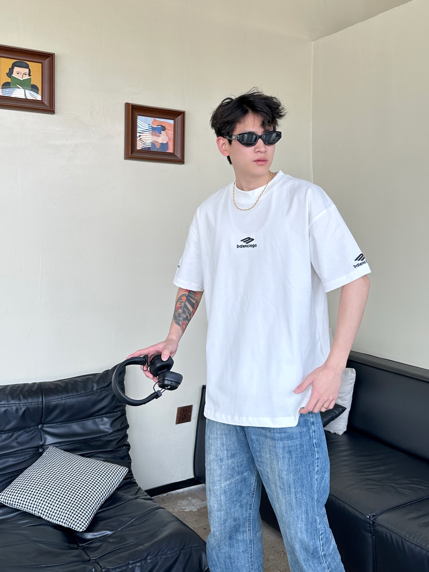Balenciaga 25SS 3M Ski Series Embroidery Short Sleeve T-Shirt Style 1