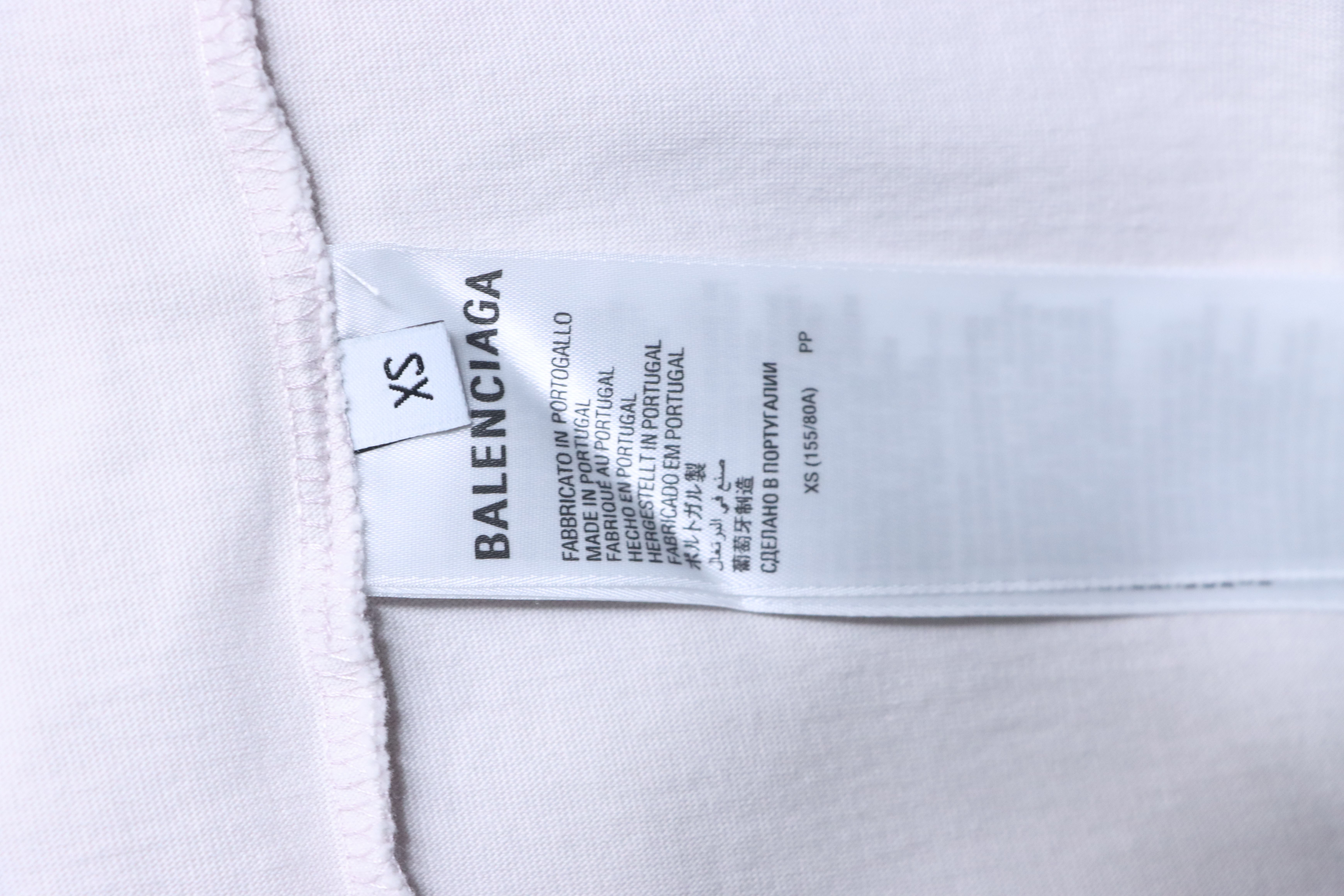 Balenciaga 25SS Black Tape Print Short Sleeve T-Shirt