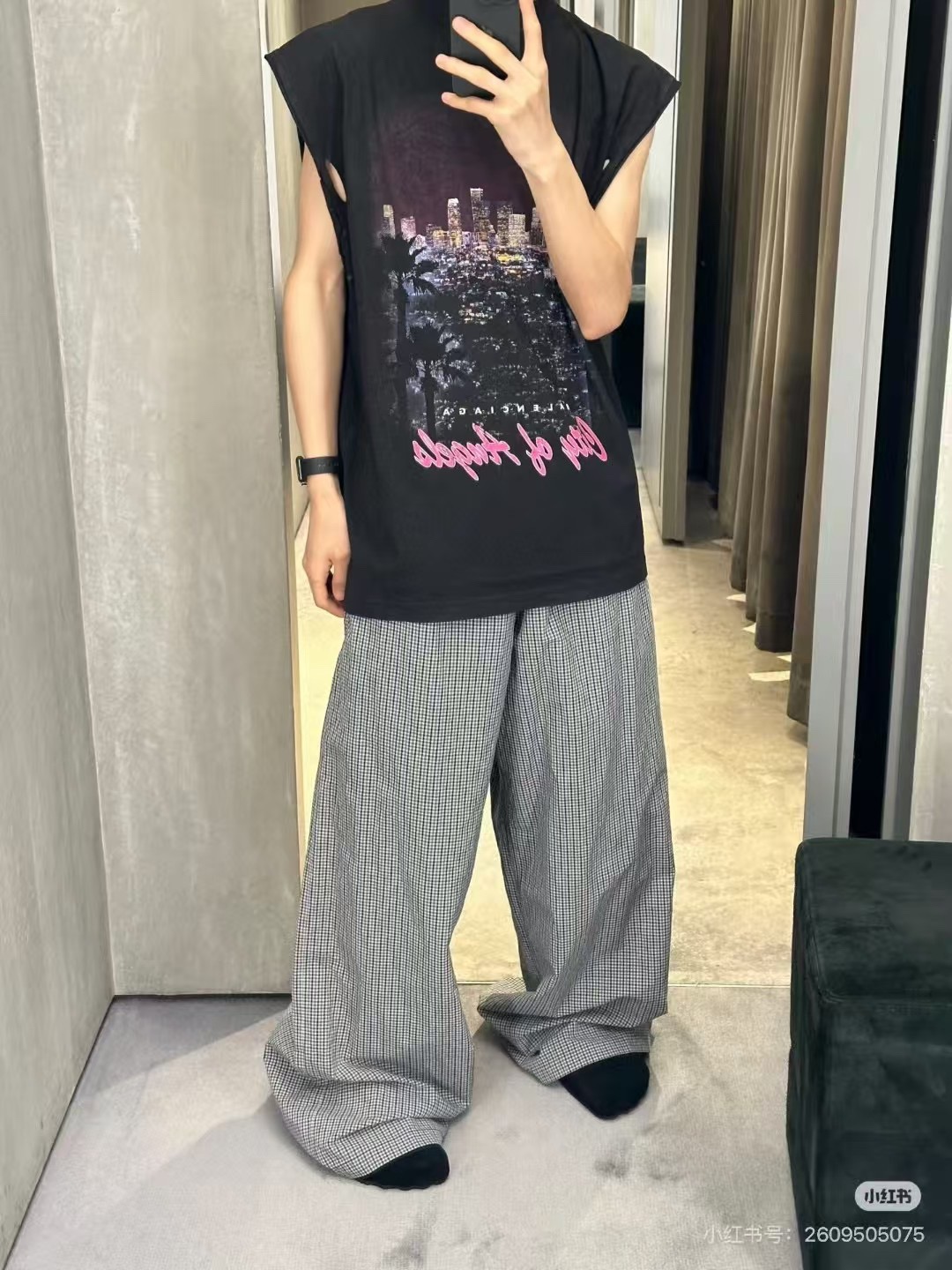Balenciaga 25SS City Night Scene Limited Print Short Sleeve T-Shirt