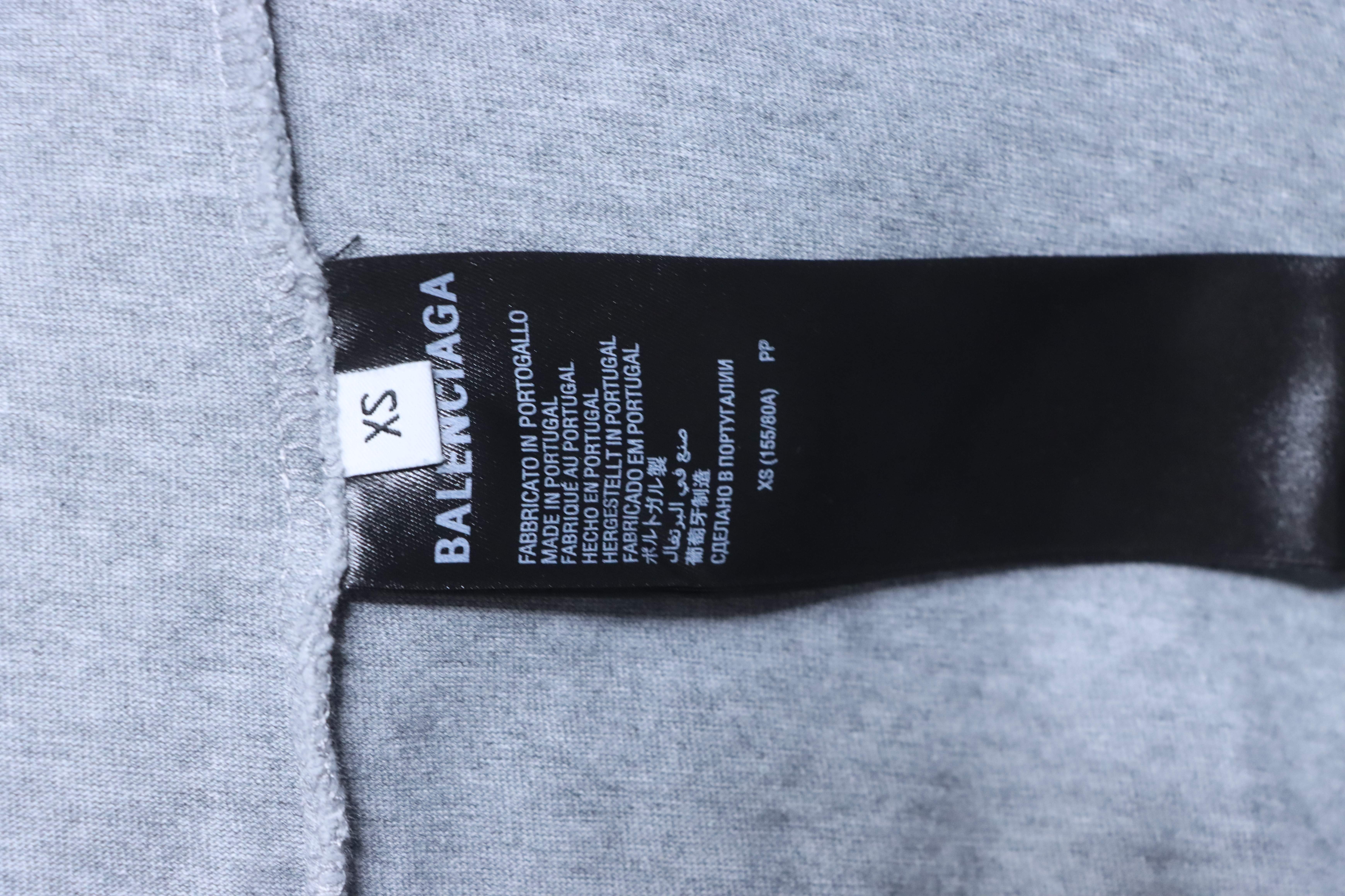 Balenciaga 25SS Gray Masking Tape Tape Short Sleeve T-Shirt