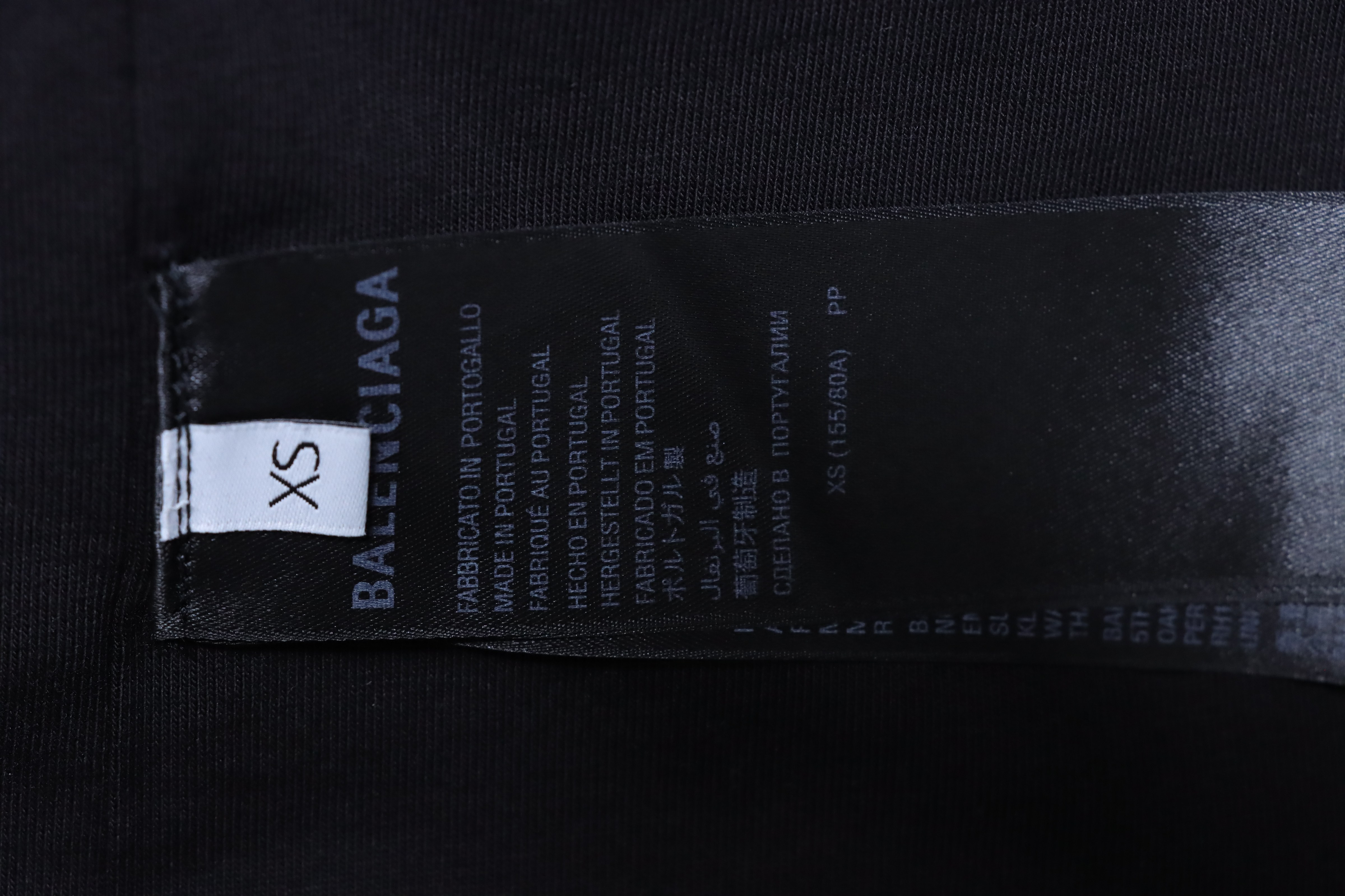 Balenciaga 25SS Patch Embroidery Washed Short Sleeve T-Shirt