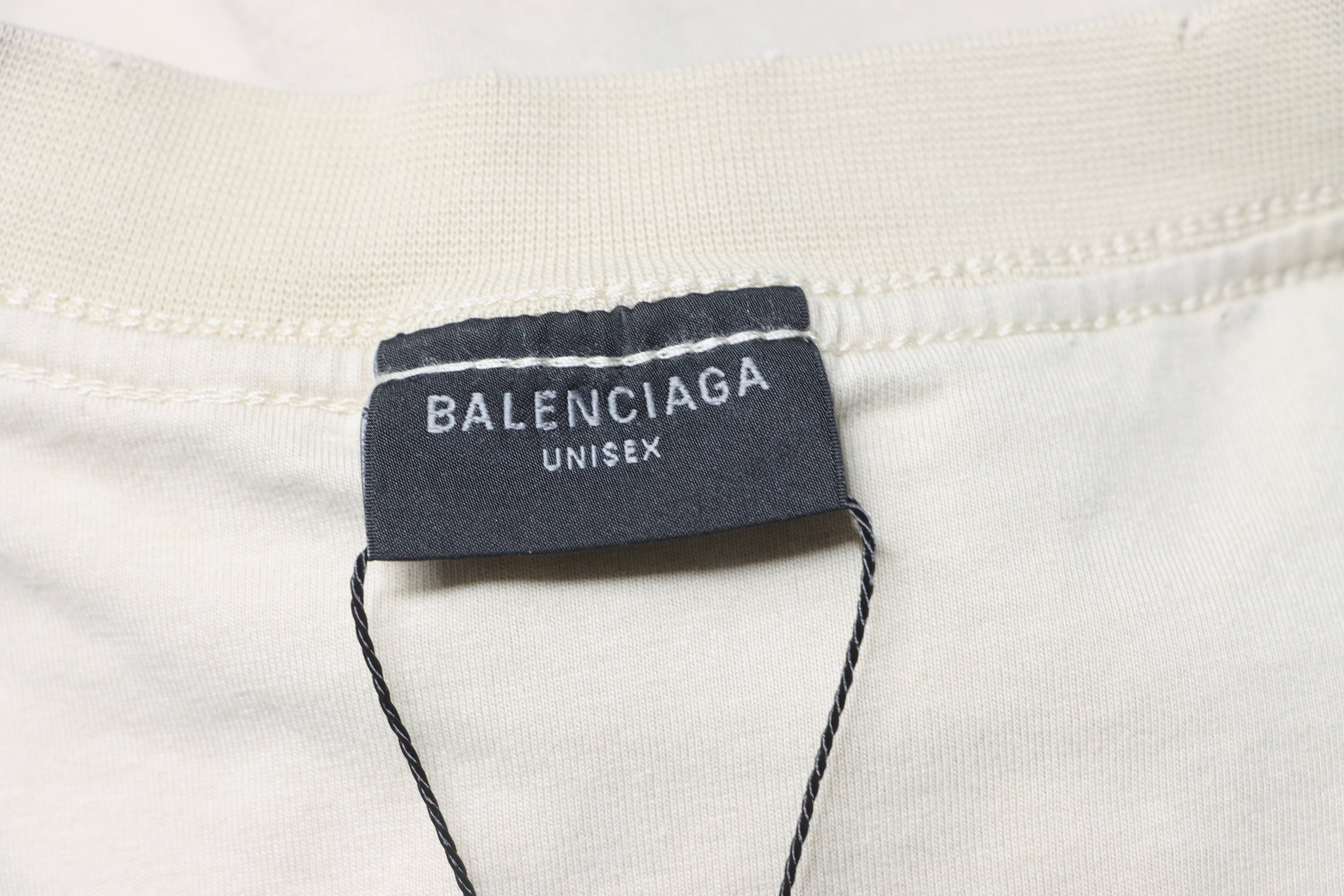 Balenciaga 25SS Reversible Coke Embroidery Short Sleeve T-Shirt