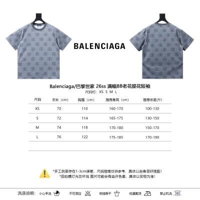 Balenciaga 26SS Allover BB Monogram Jacquard Short Sleeve T-Shirt Style 2 02