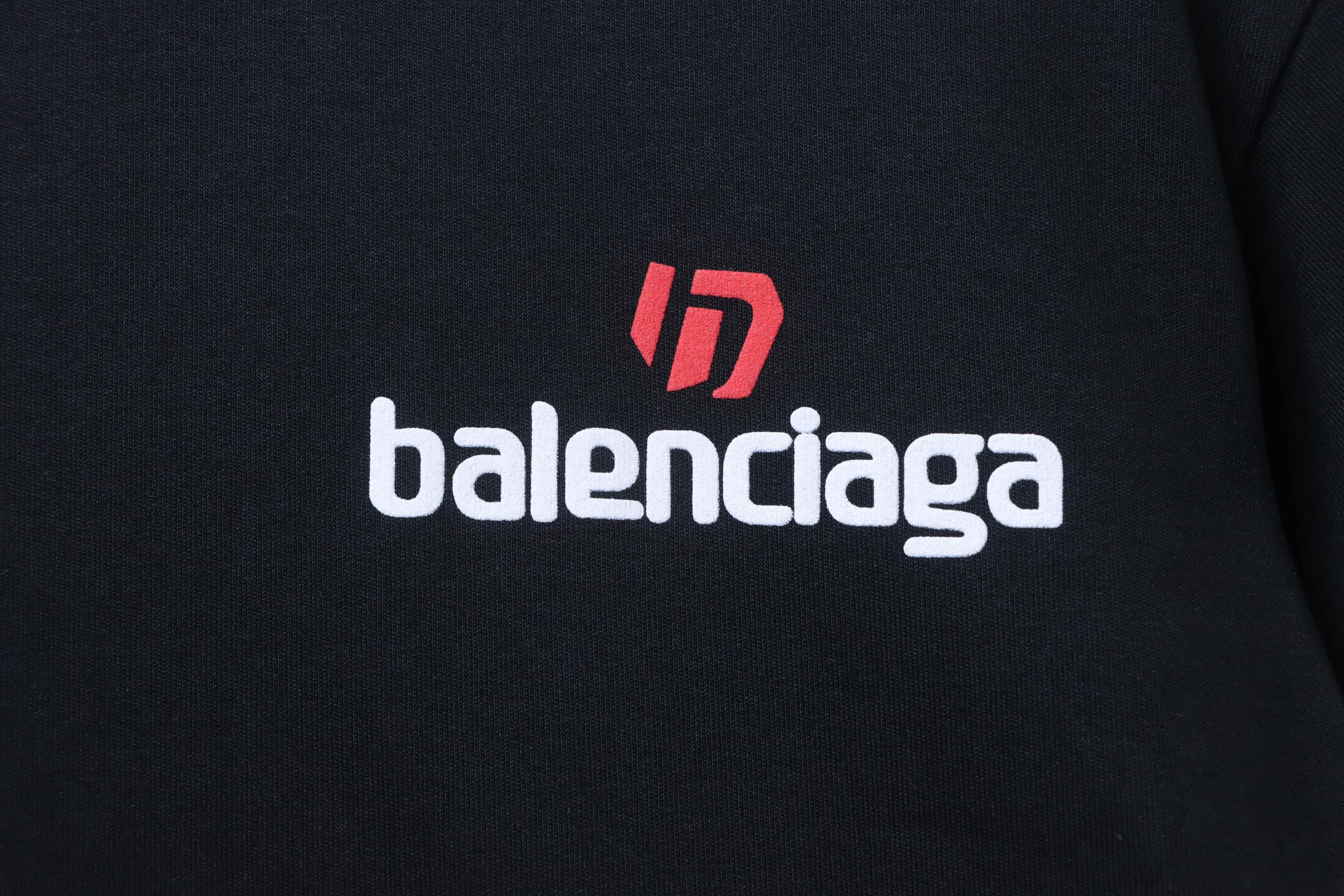 Balenciaga 26SS Back Logo Print Crewneck Short Sleeve T-Shirt Style 2