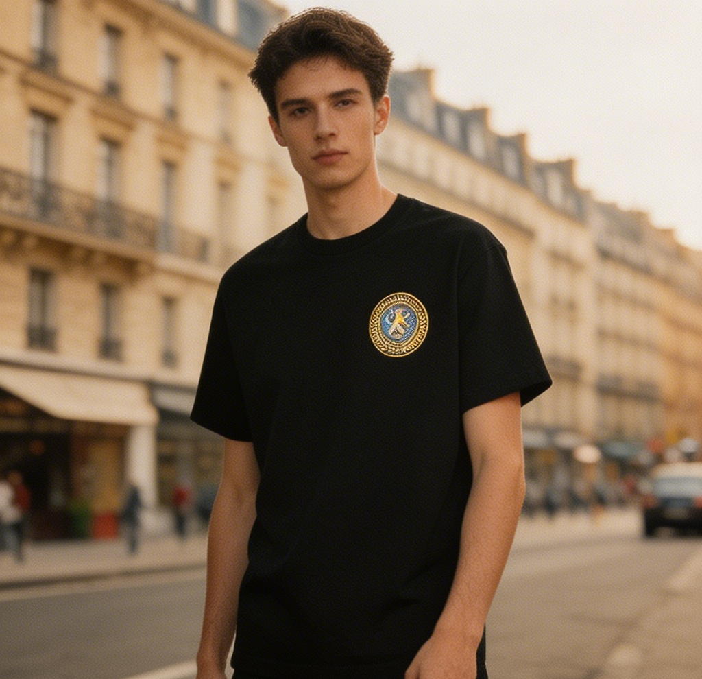 Balenciaga 26SS Badge Embroidery Short Sleeve T-Shirt Style 1