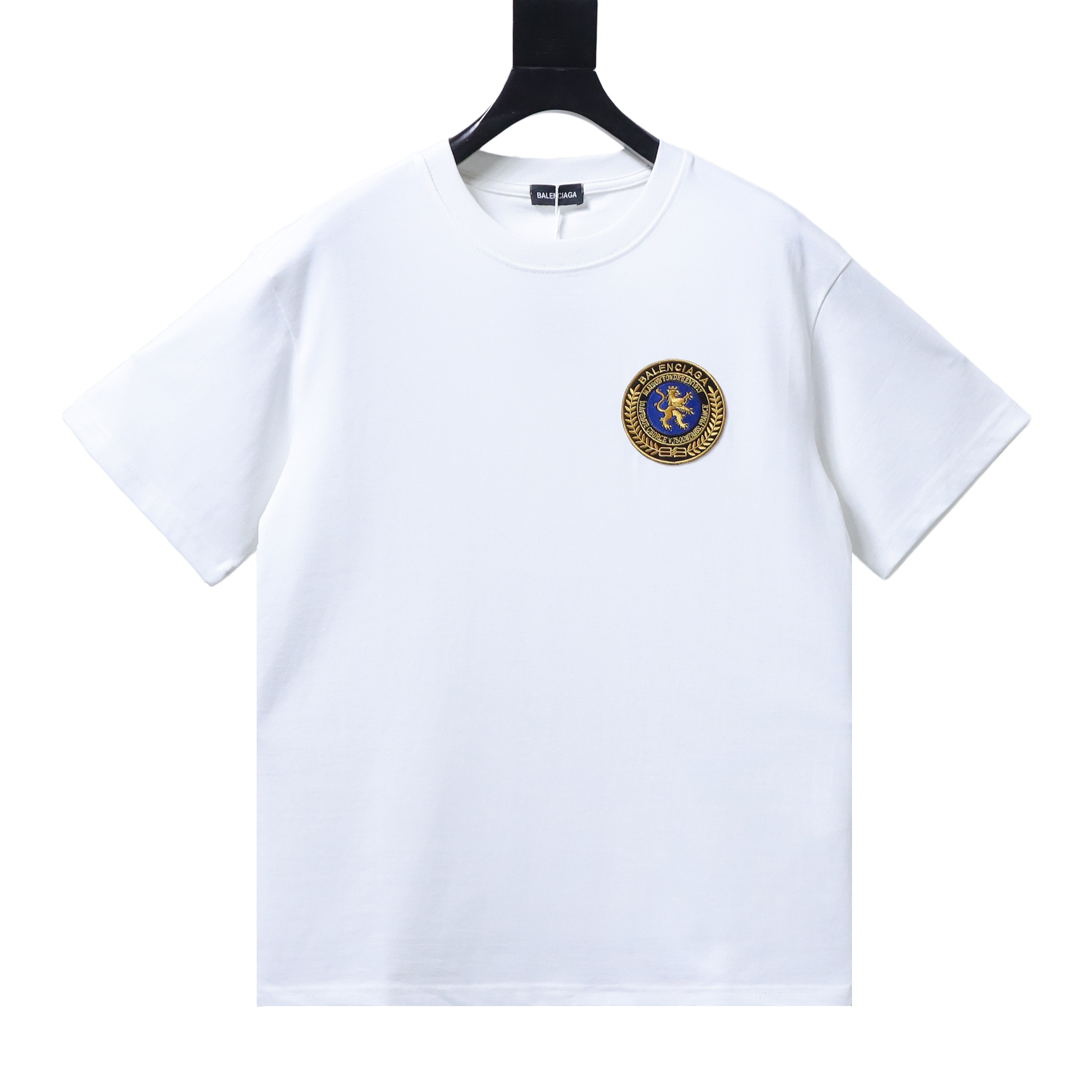 Balenciaga 26SS Badge Embroidery Short Sleeve T-Shirt Style 2