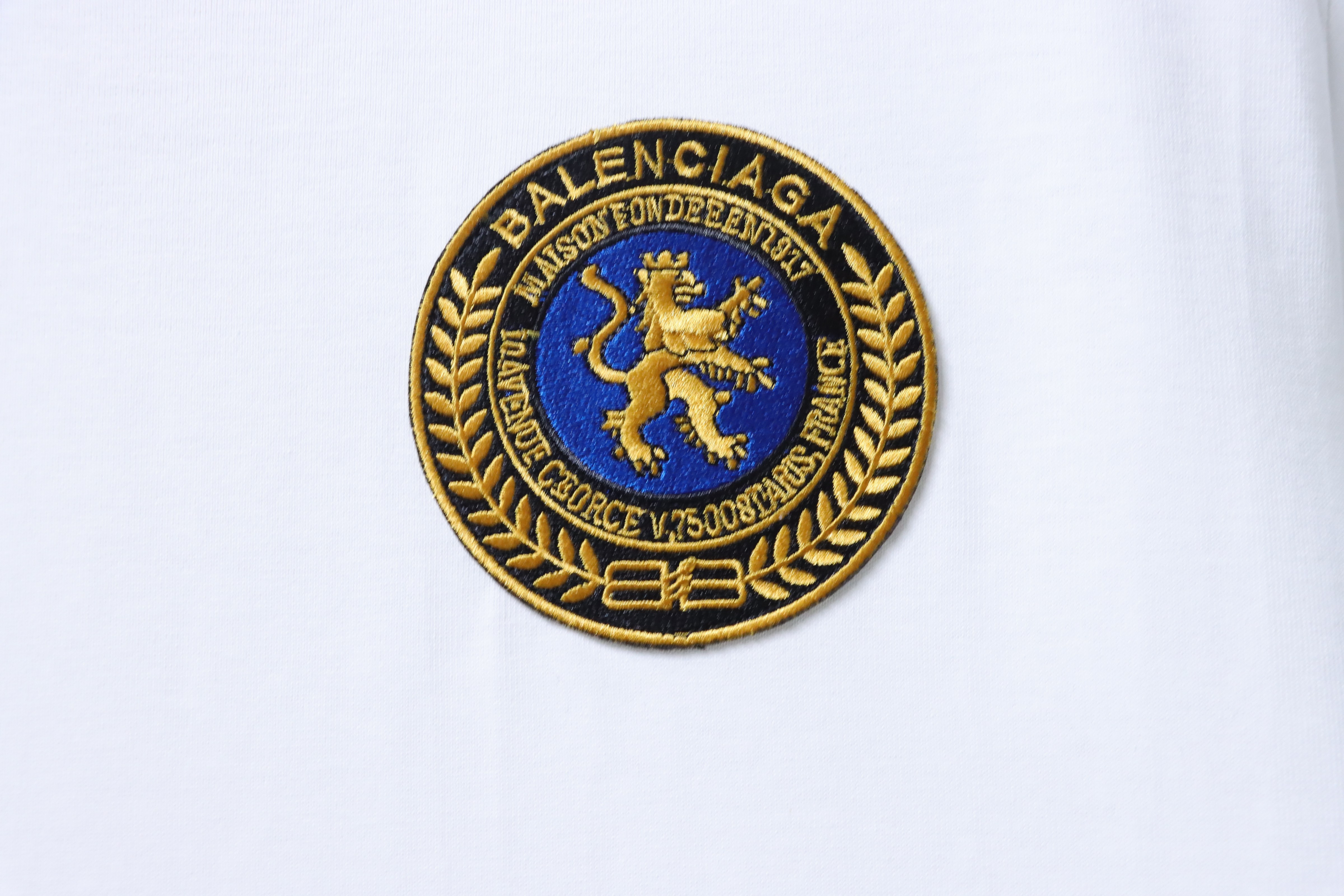 Balenciaga 26SS Badge Embroidery Short Sleeve T-Shirt Style 2