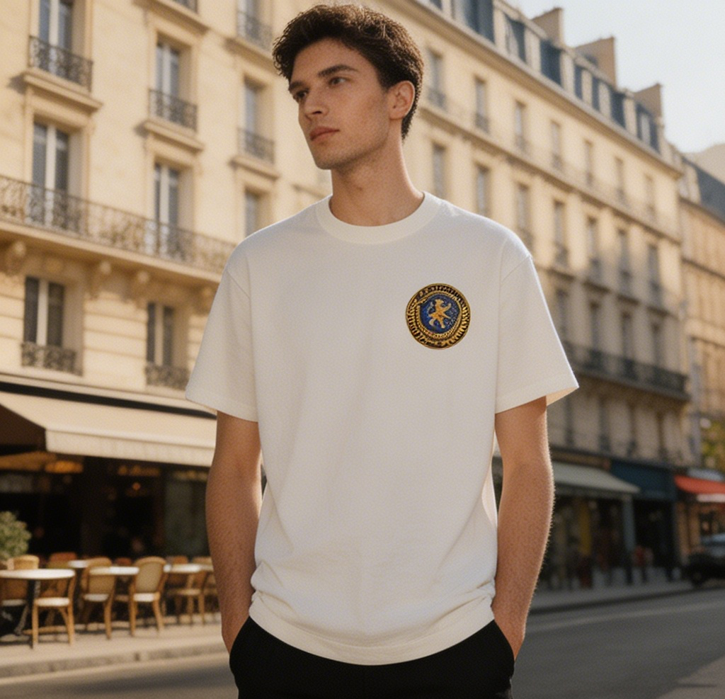 Balenciaga 26SS Badge Embroidery Short Sleeve T-Shirt Style 2